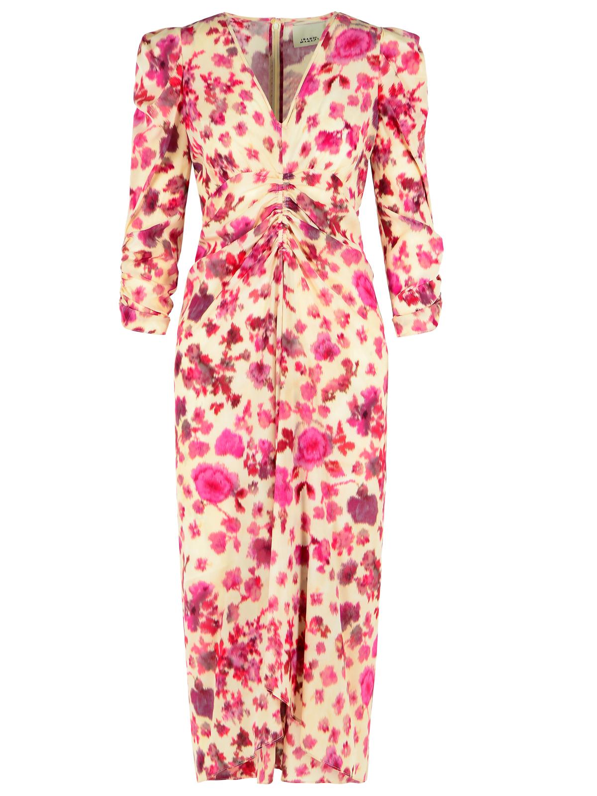 Isabel Marant 'Albini' Long Pink Stretch Silk Dress Women ISABEL MARANT