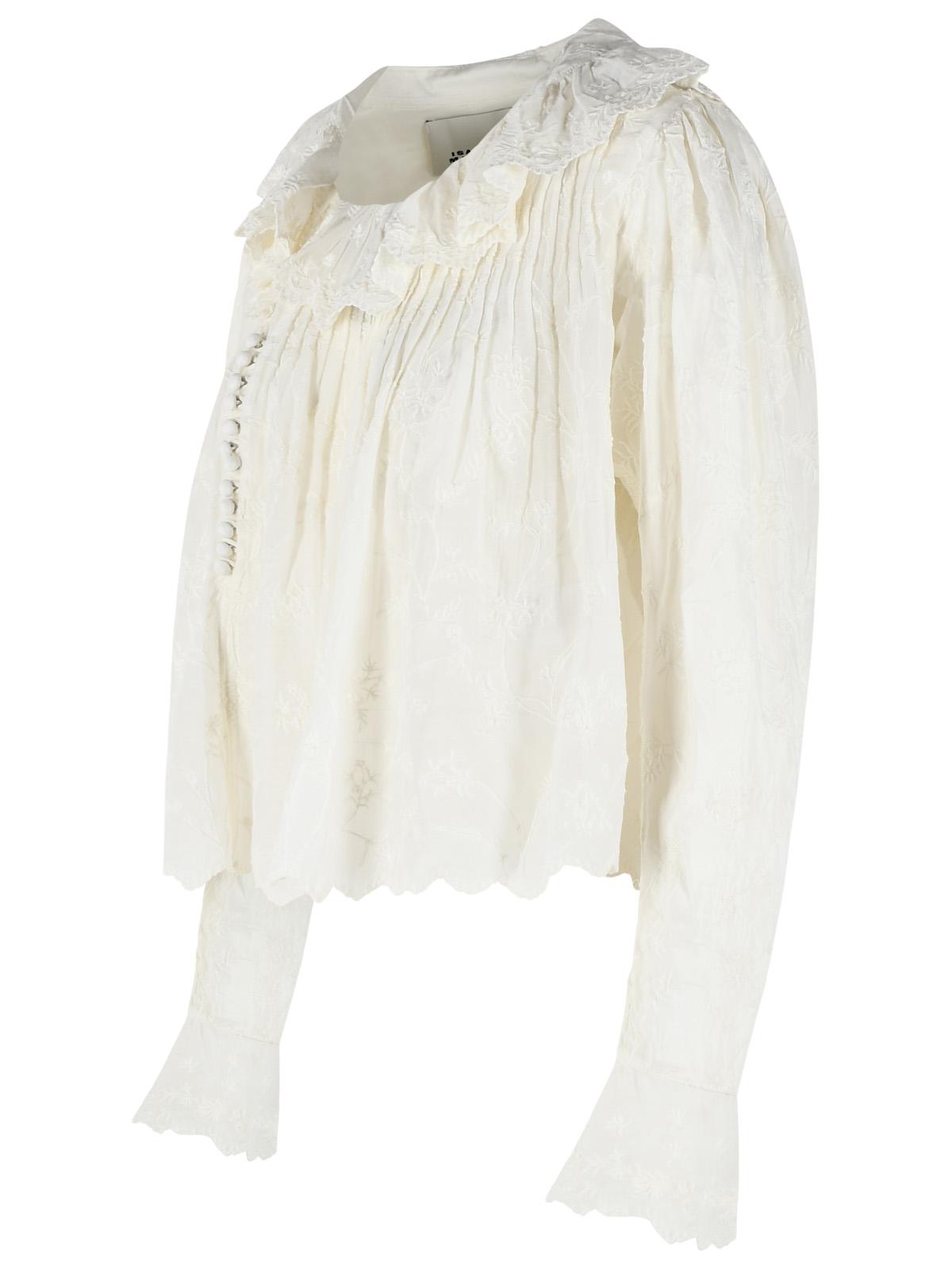 Isabel Marant 'Zelly' White Cotton And Silk Blouse Women ISABEL MARANT