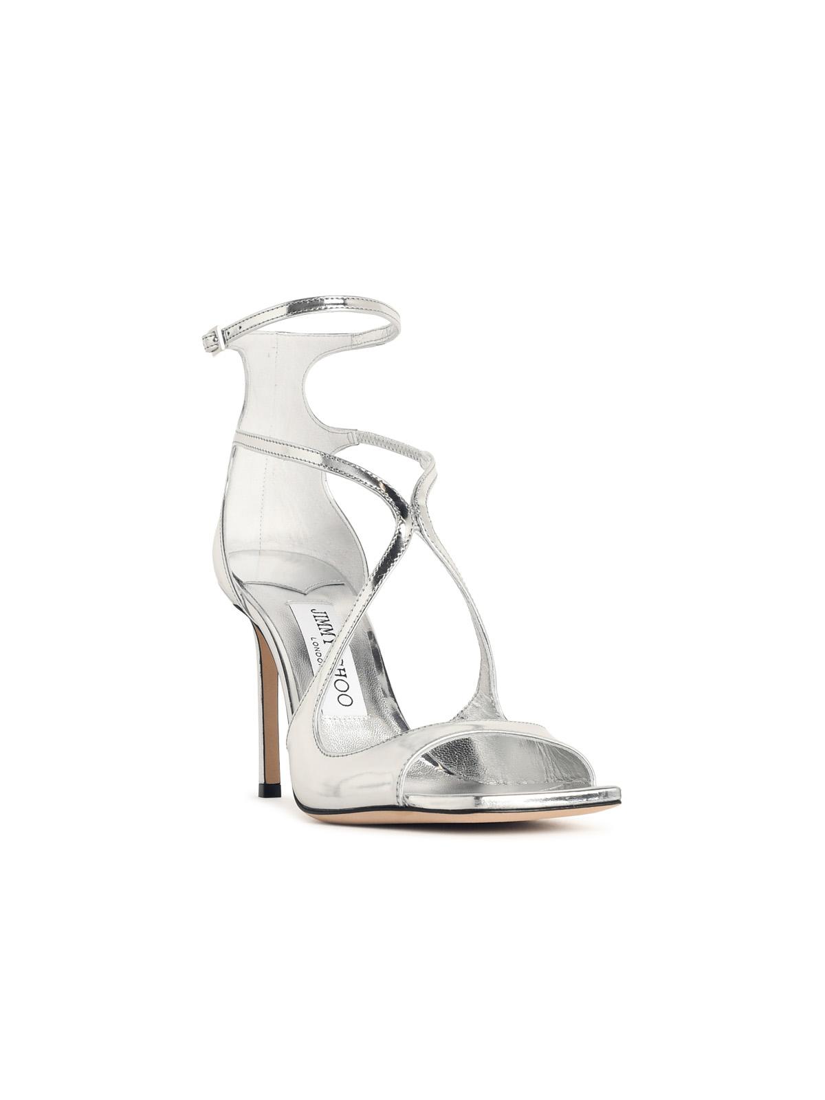 Jimmy Choo Silver Leather Sandals Women JIMMY CHOO