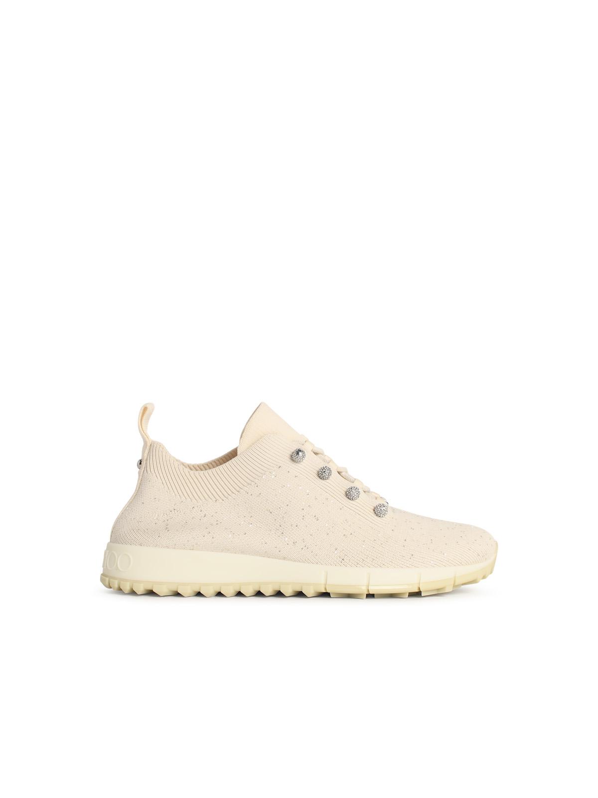 Jimmy Choo 'Veles' Milk Fabric Sneakers Women JIMMY CHOO