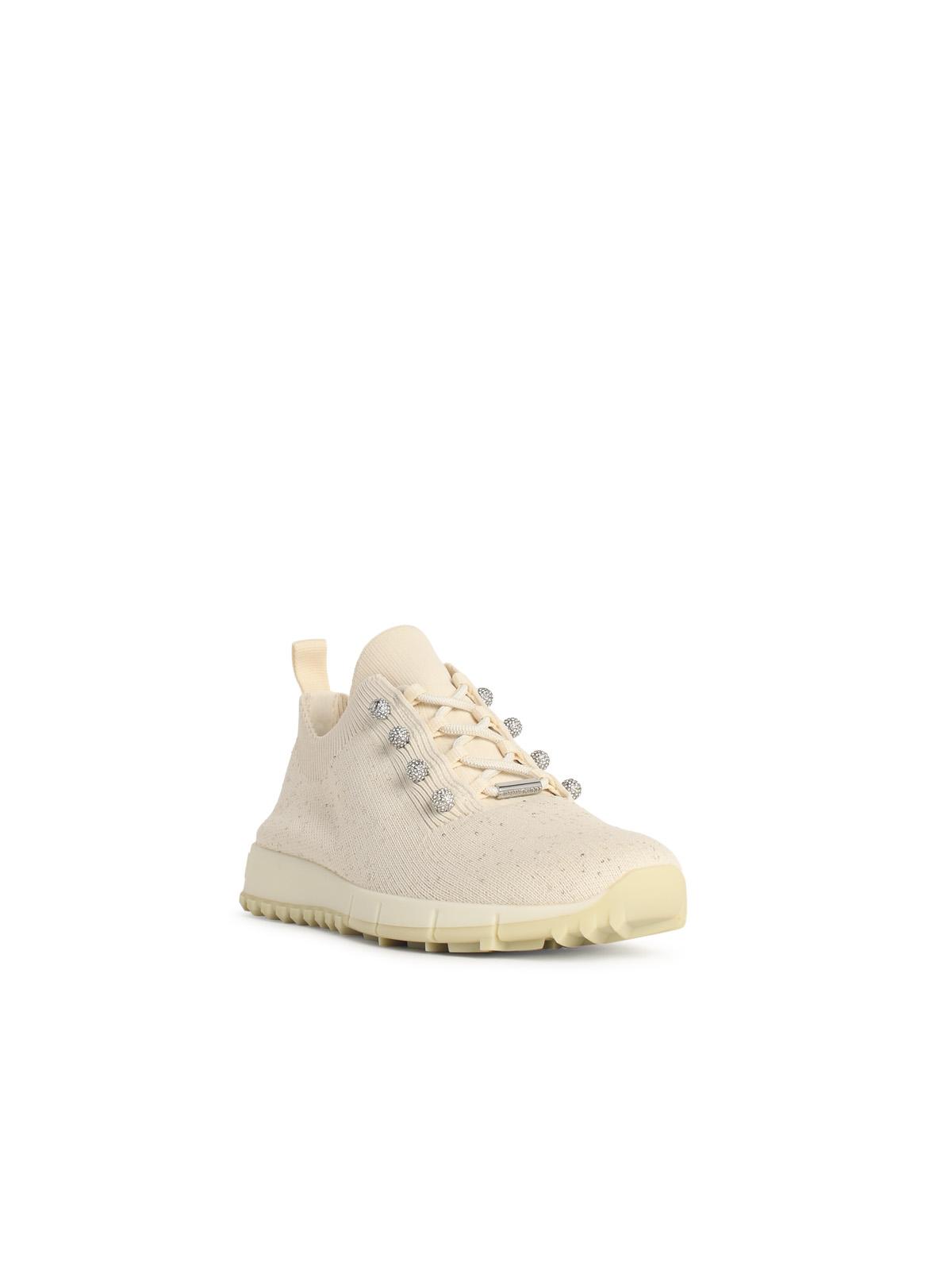 Jimmy Choo 'Veles' Milk Fabric Sneakers Women JIMMY CHOO