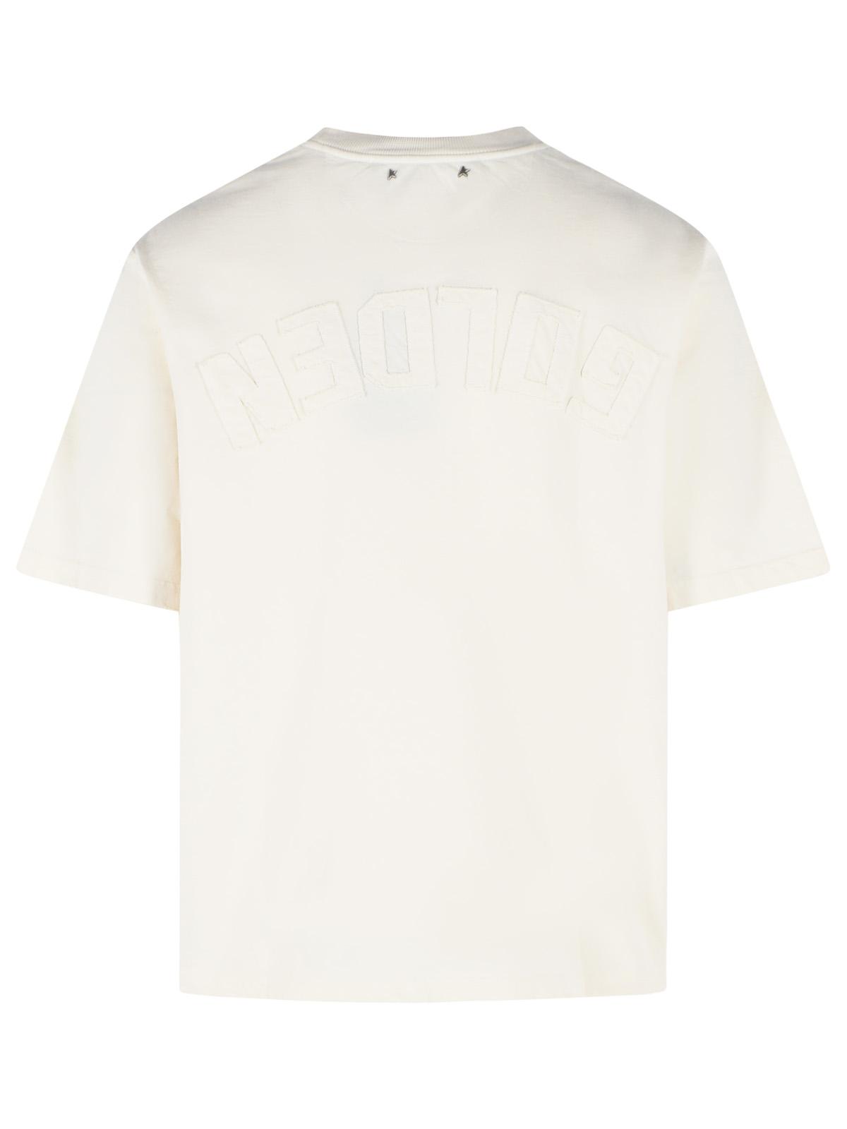 Golden Goose Uisex Vintage White Cotton T-Shirt Women GOLDEN GOOSE