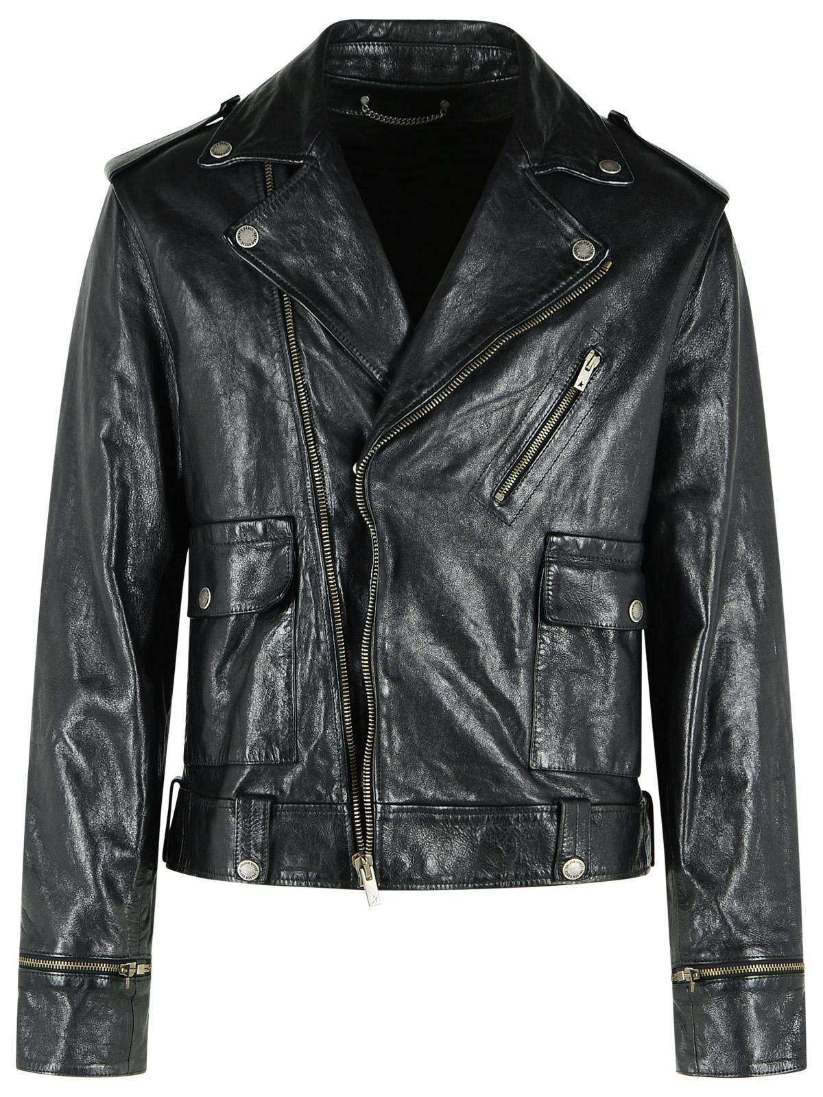 Golden Goose Black Leather Jacket Men GOLDEN GOOSE