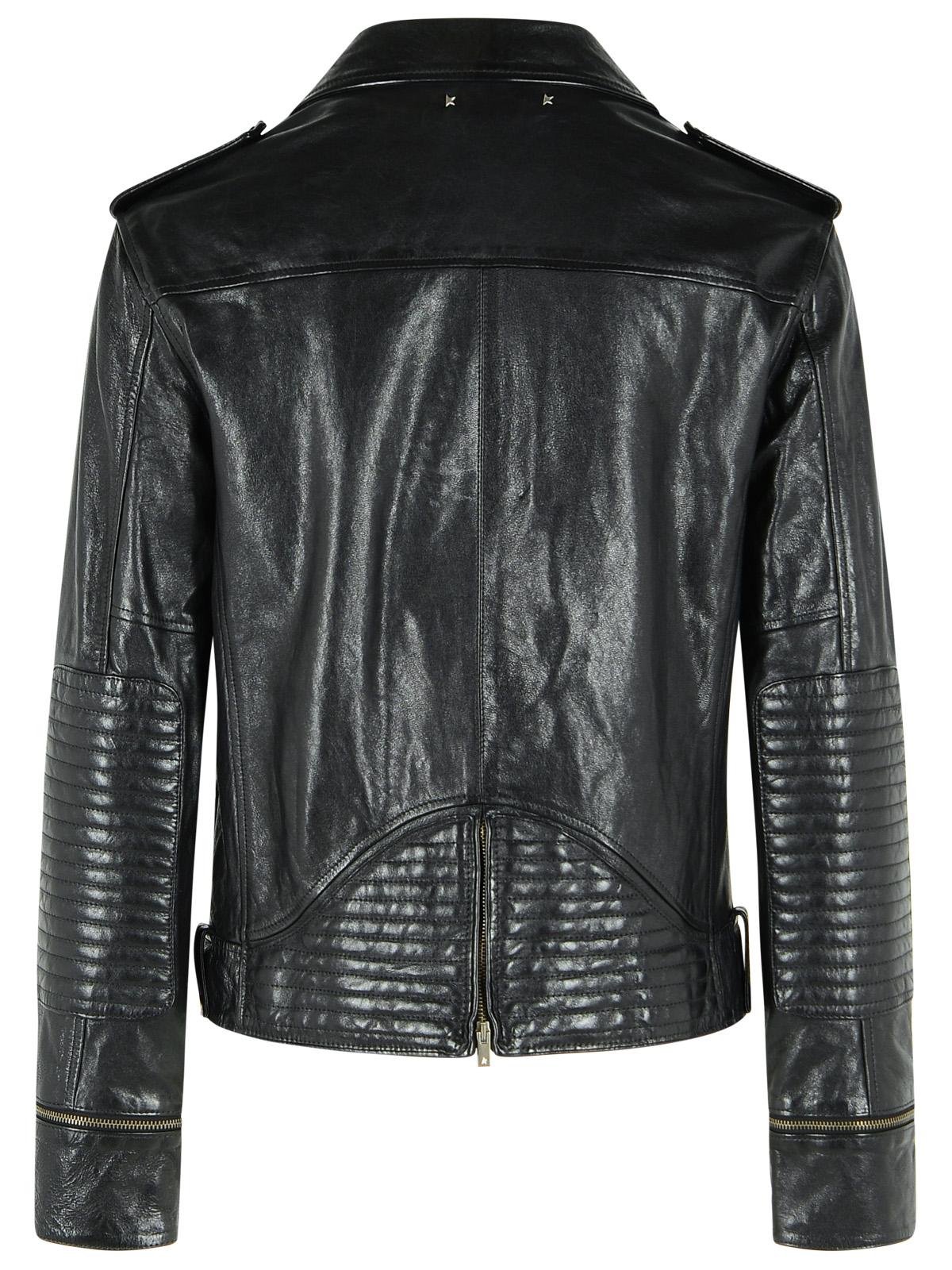 Golden Goose Black Leather Jacket Men GOLDEN GOOSE