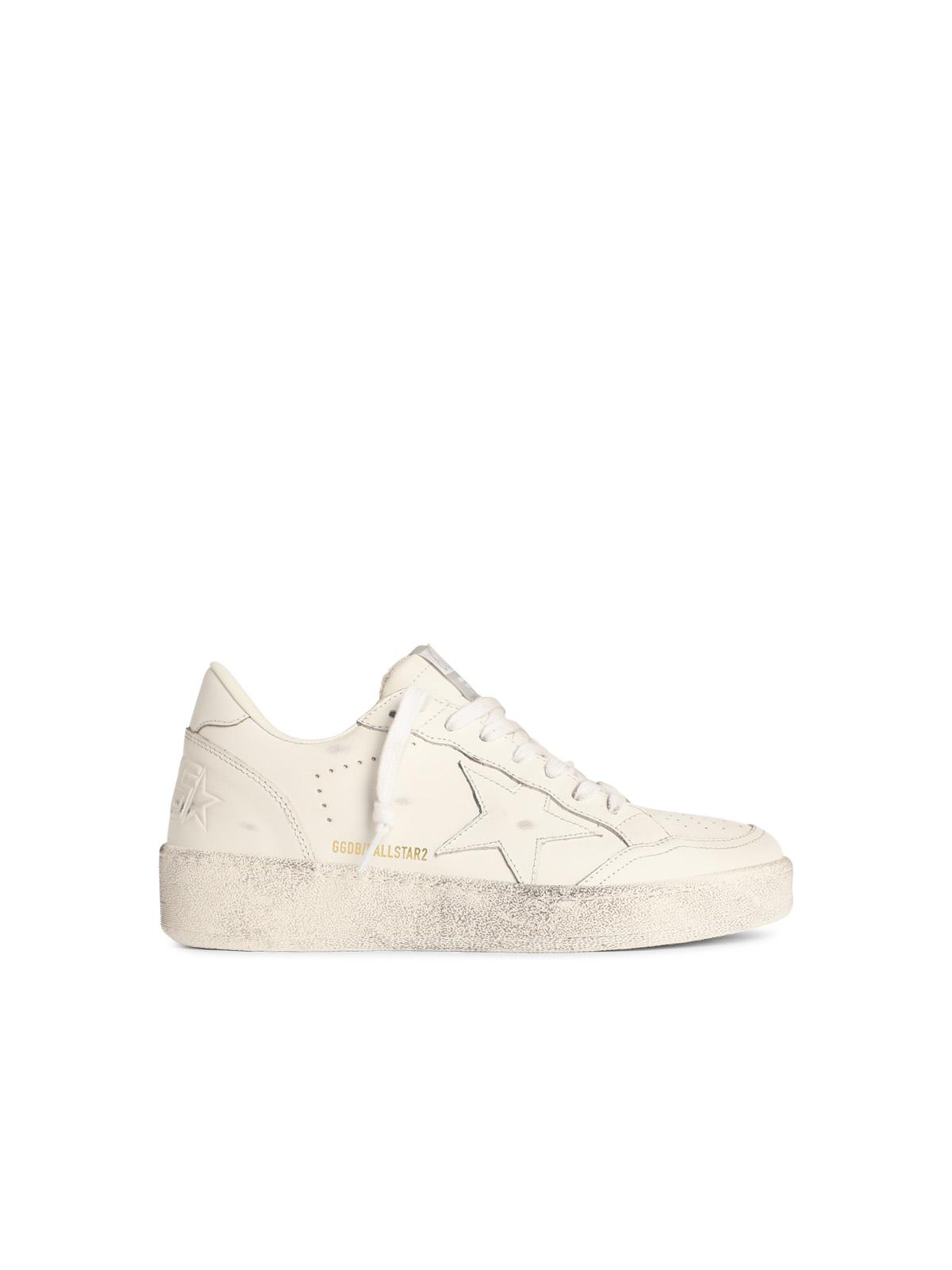 Golden Goose 'Ball-Star 2' White Leather Sneakers Men GOLDEN GOOSE