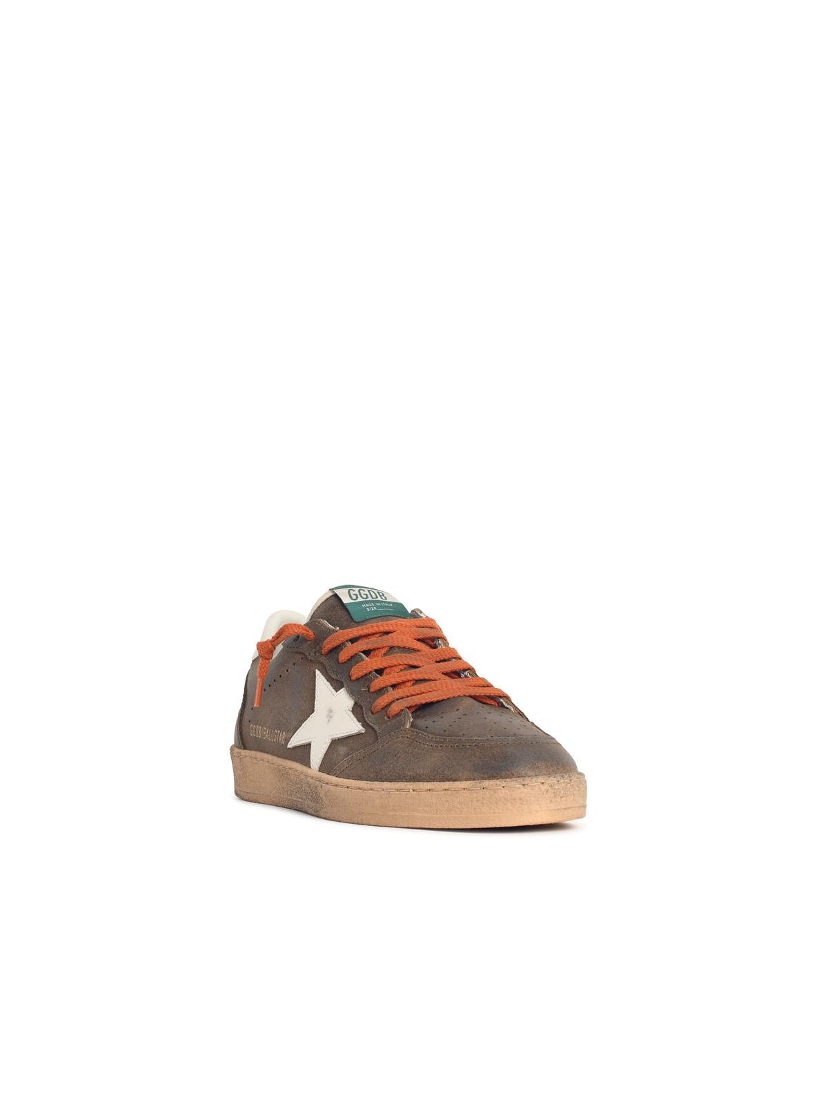 Golden Goose 'Ball Star' Brown Waxed Suede Sneakers Men GOLDEN GOOSE