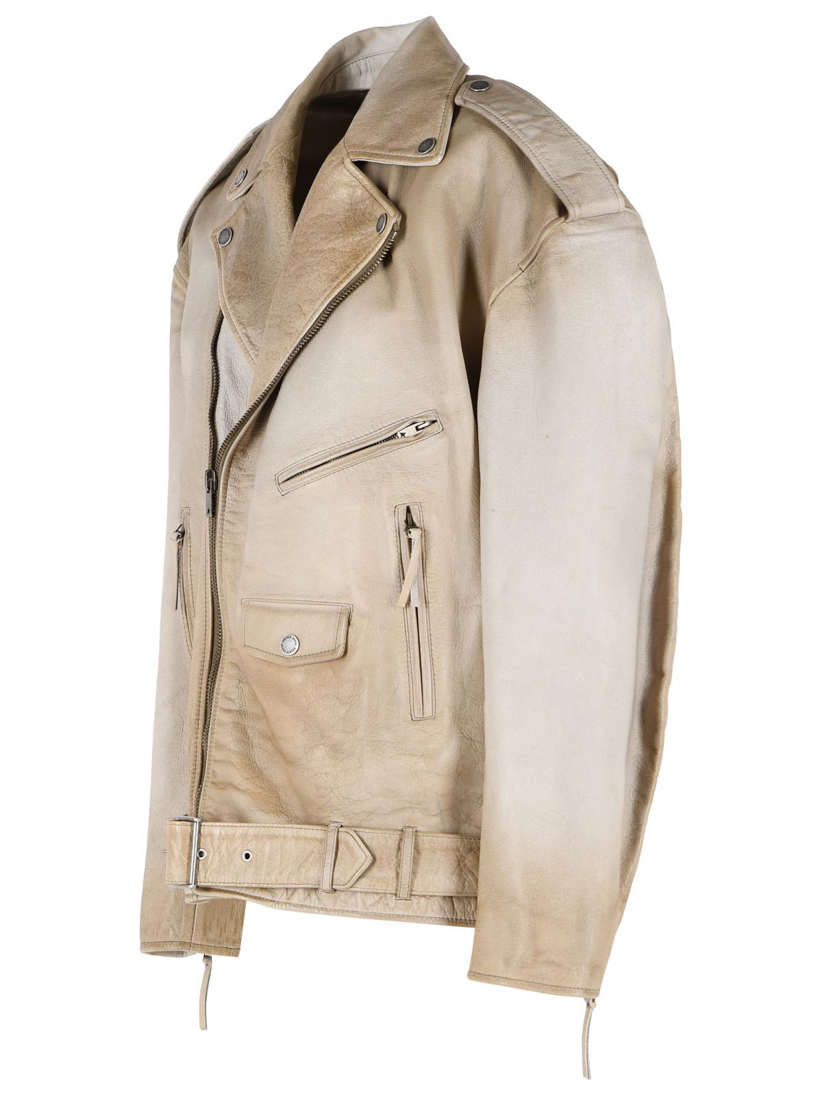 Golden Goose 'Phoebe' Beige Leather Jacket Women GOLDEN GOOSE