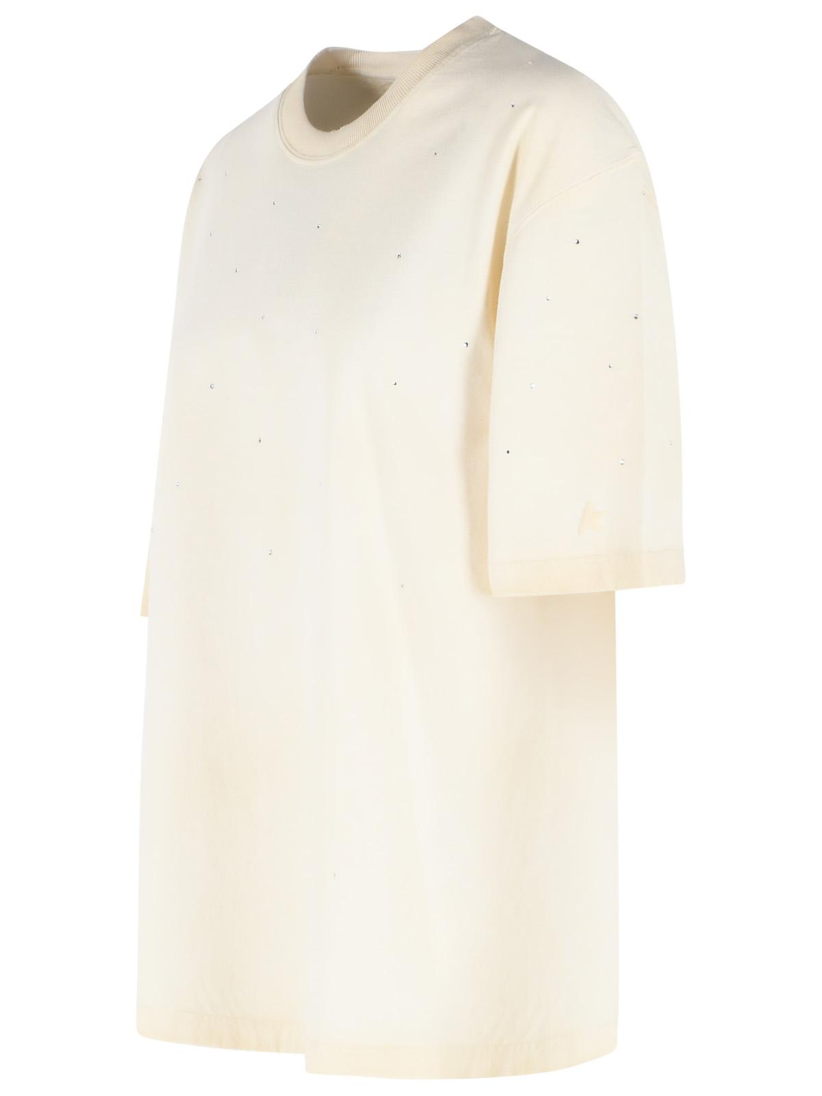 Golden Goose 'Star' Ivory Cotton T-Shirt Women GOLDEN GOOSE