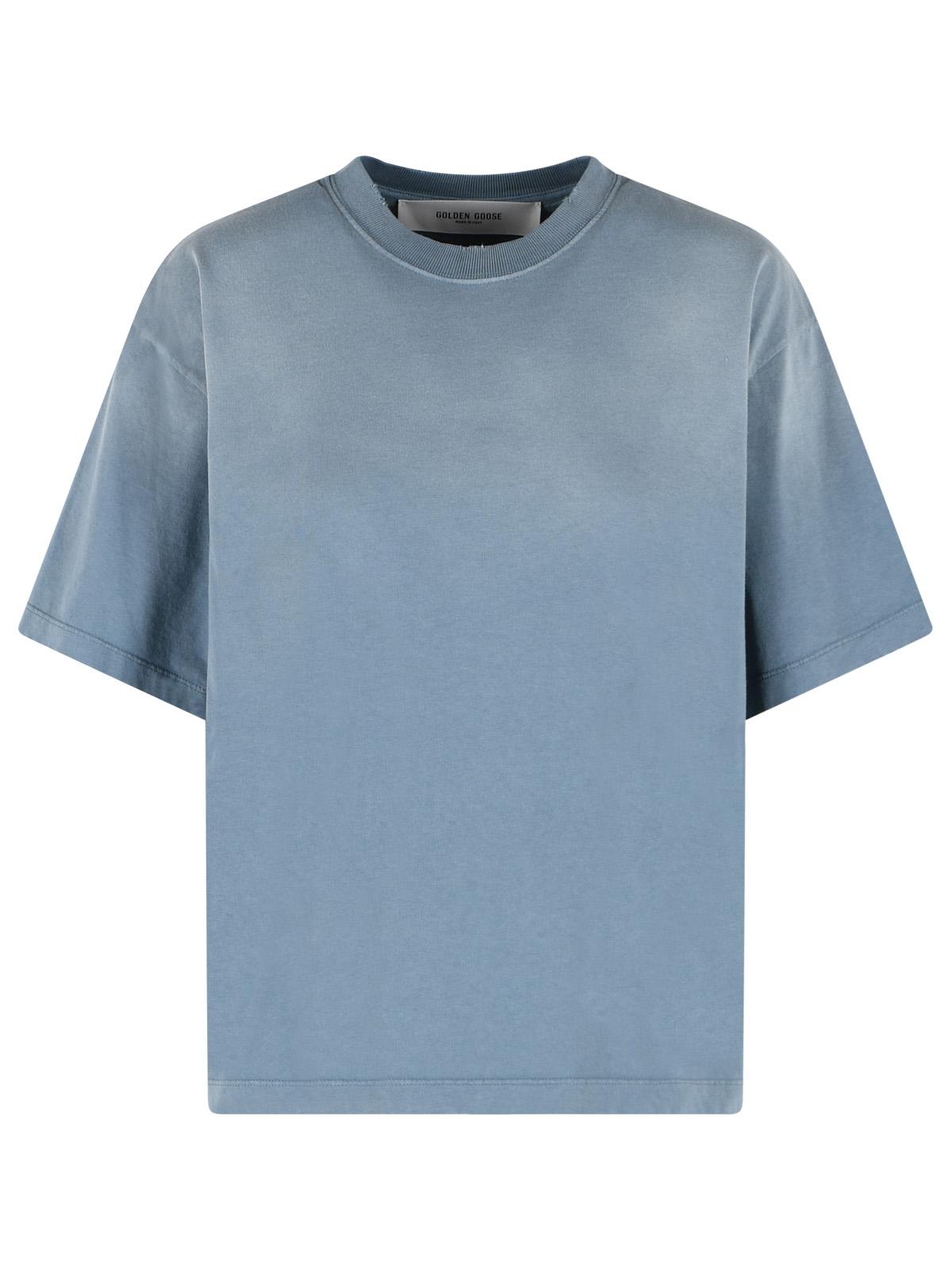 Golden Goose Blue Cotton T-Shirt Women GOLDEN GOOSE