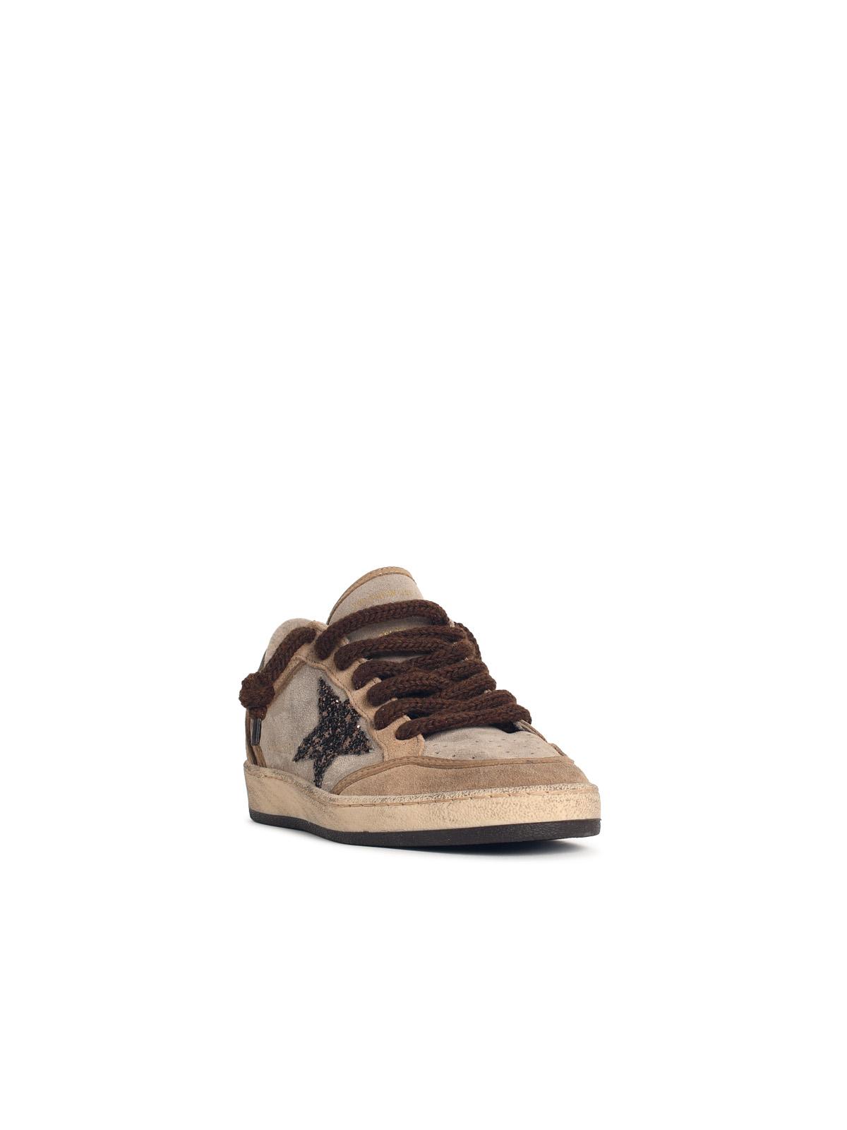 Golden Goose 'Ball Star' Beige And Brown Suede Sneakers Women GOLDEN GOOSE