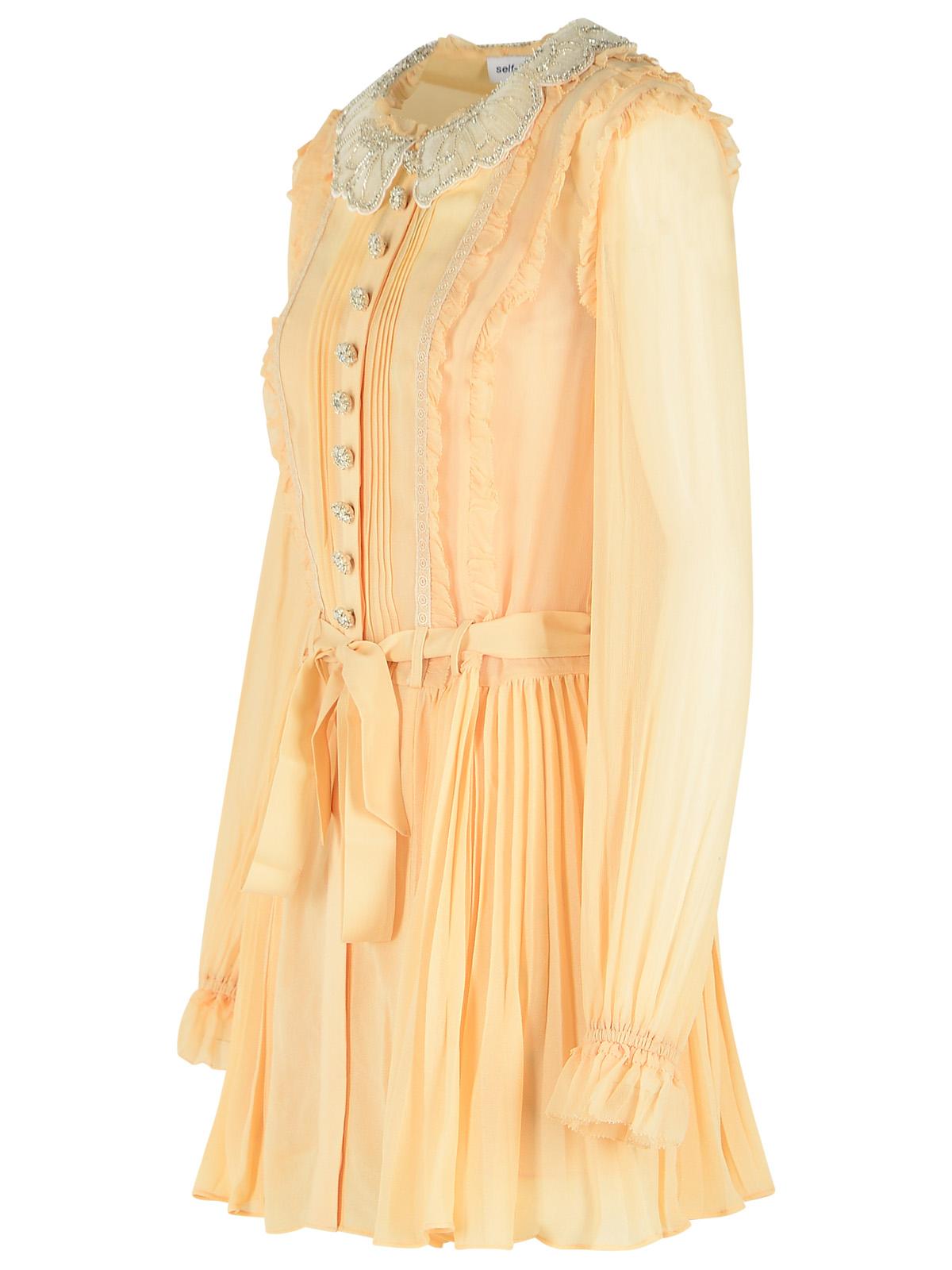 Self Portrait Cream Viscose Mini Dress Women SELF-PORTRAIT