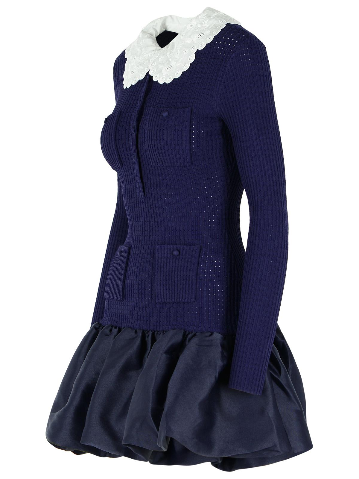 Self Portrait Navy Viscose Dress Women SELF-PORTRAIT