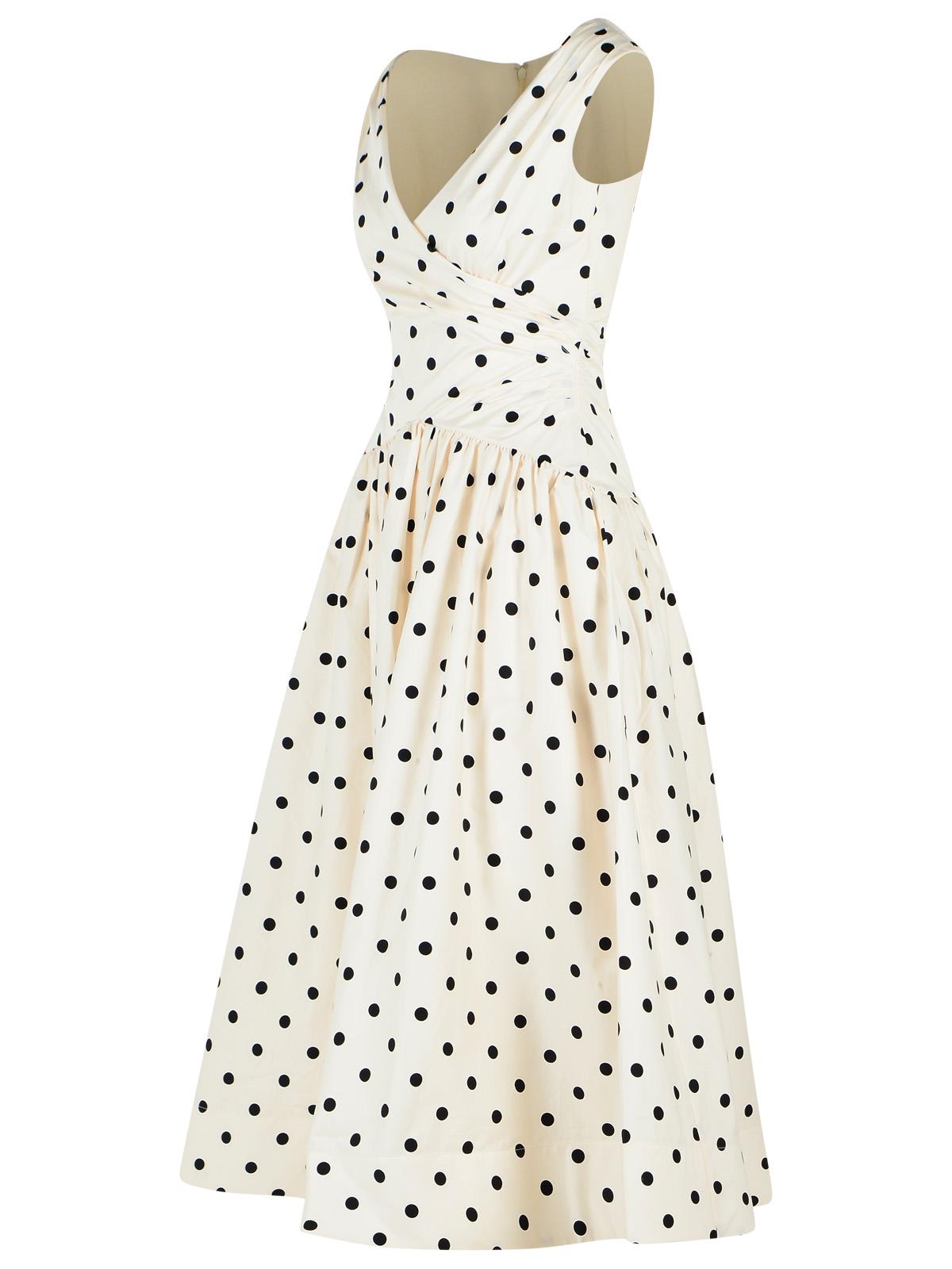 Self Portrait 'Polka Dot' Cream Cotton Dress Women SELF-PORTRAIT