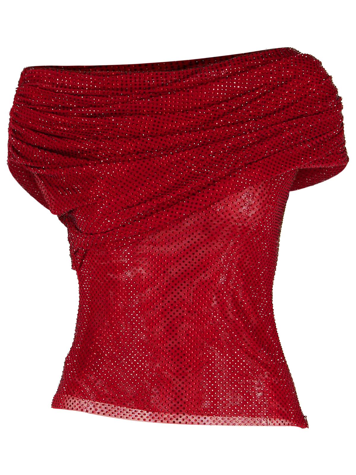Self Portrait Burgundy Polyester Top Women SELF-PORTRAIT