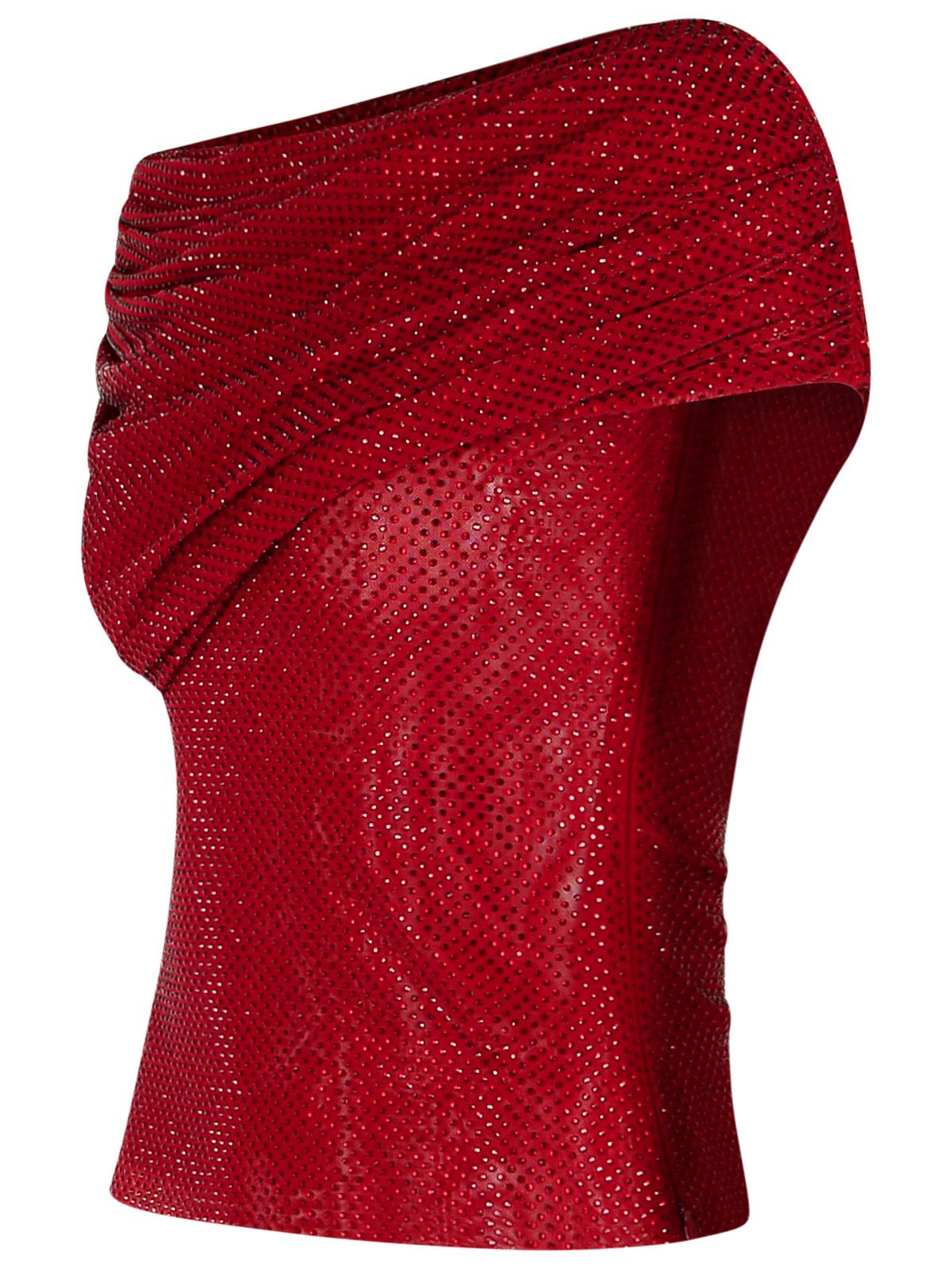 Self Portrait Burgundy Polyester Top Women SELF-PORTRAIT