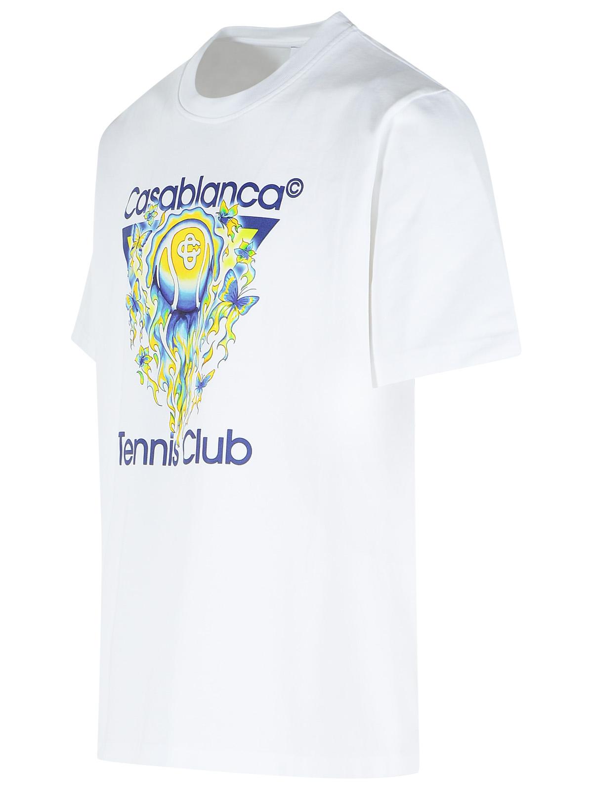 Casablanca 'Tennis Club Icon' White Cotton T-Shirt Men CASABLANCA