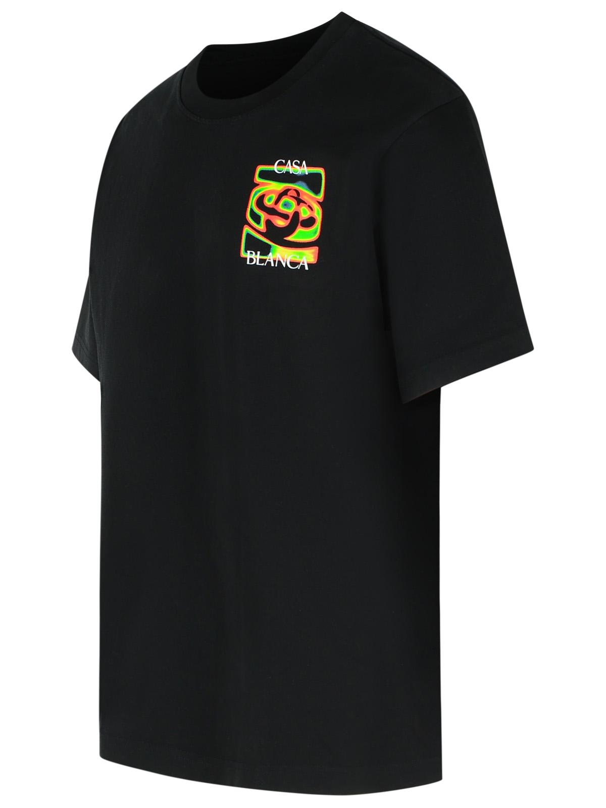 Casablanca 'Heat Map' Black Cotton T-Shirt Men CASABLANCA