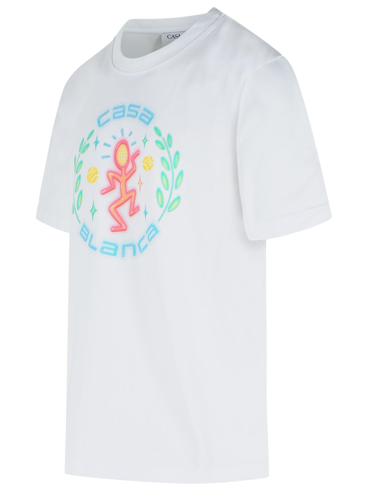 Casablanca 'Dance Joy' White Cotton T-Shirt Men CASABLANCA