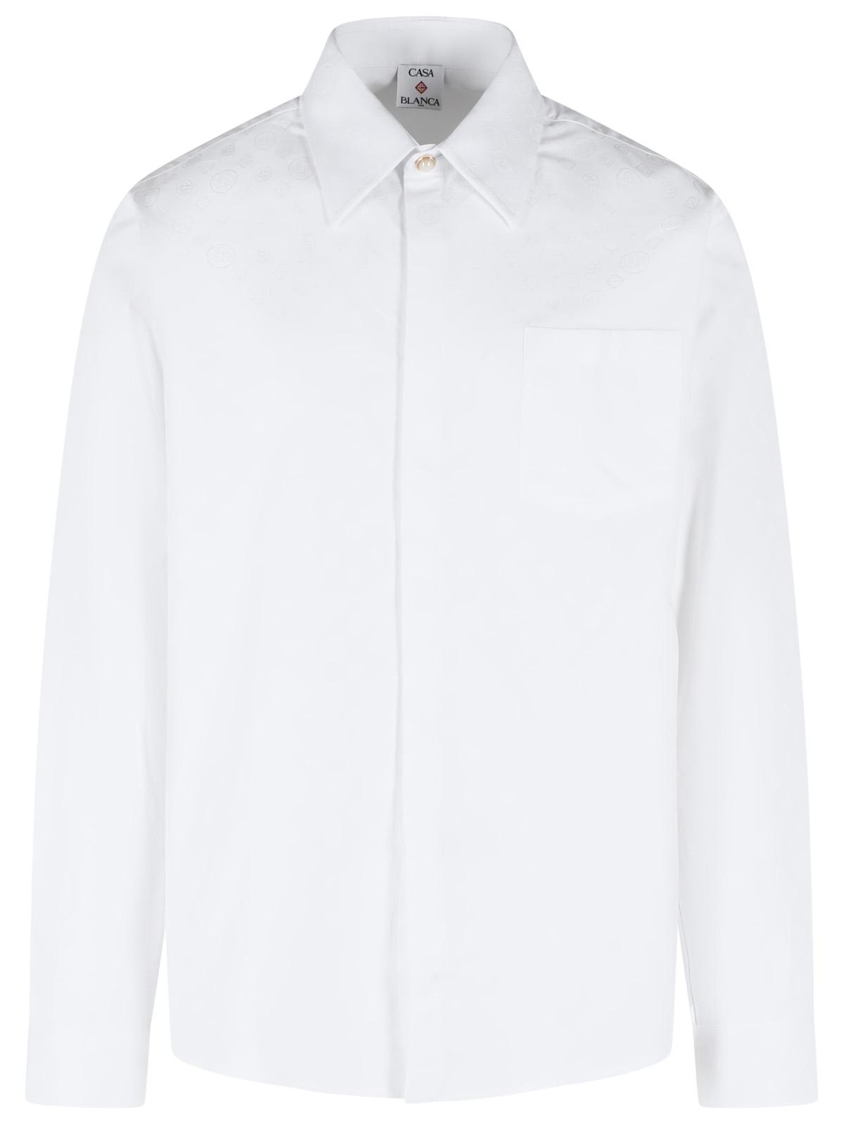 Casablanca White Cotton Shirt Men CASABLANCA