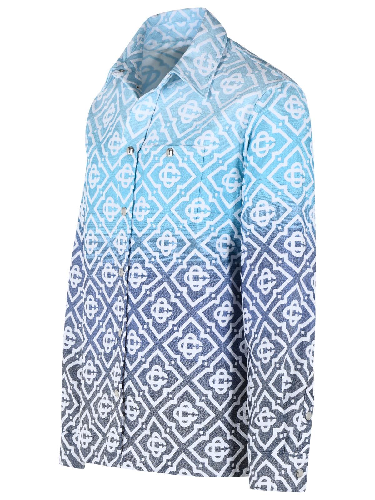 Casablanca Light Blue Cotton Blend Jacket Men CASABLANCA