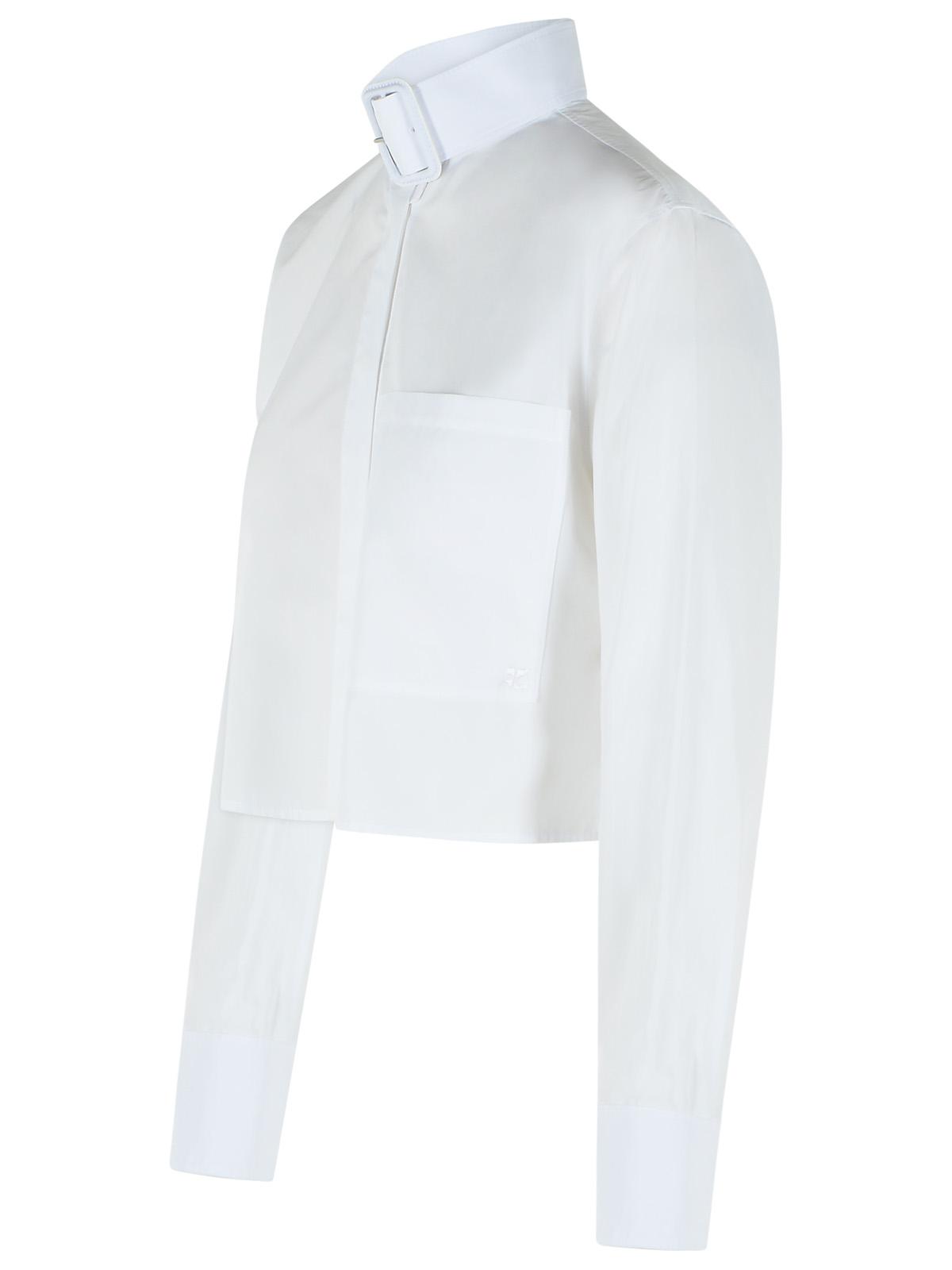 Courreges White Cotton Shirt Women COURREGES