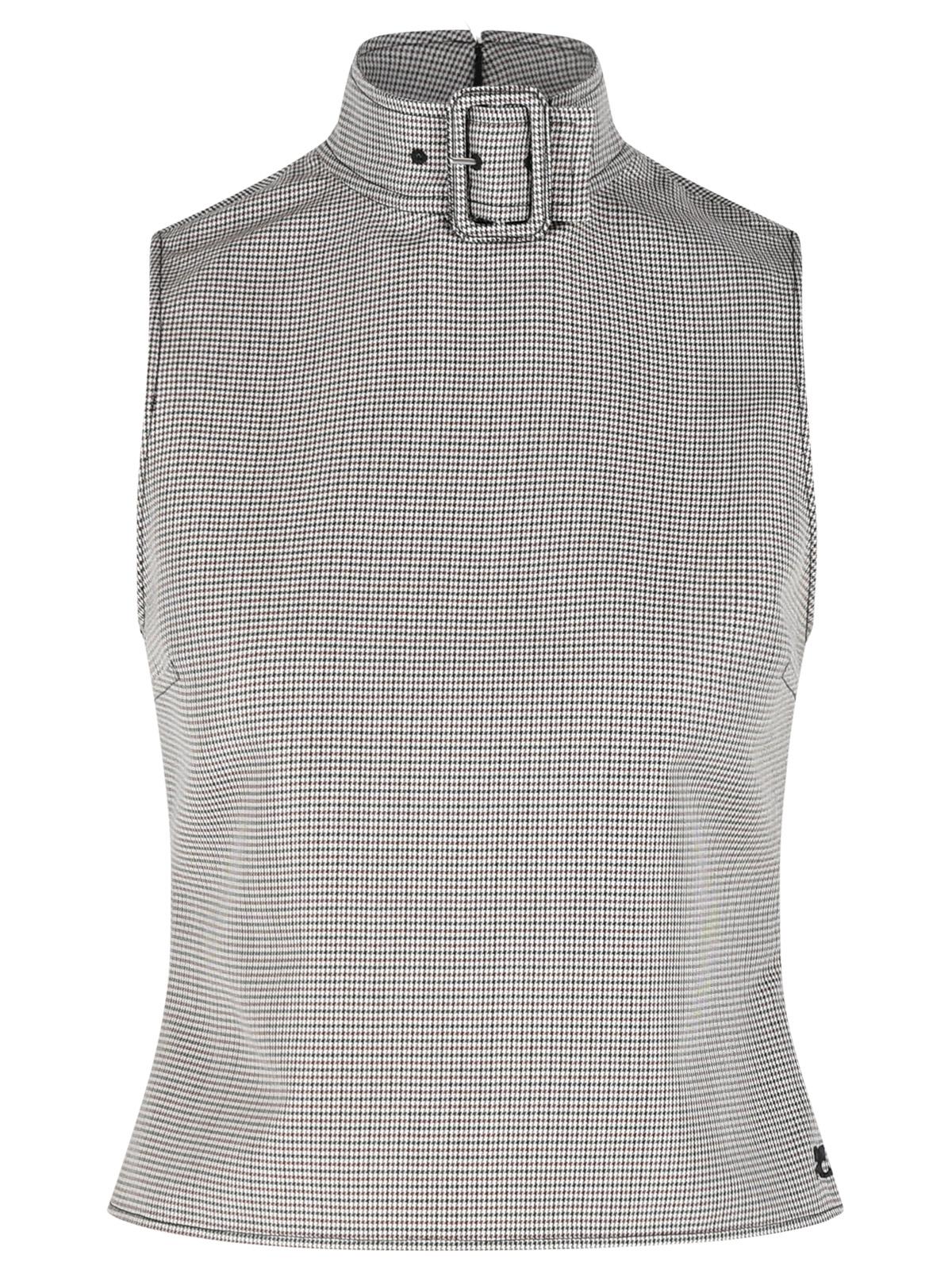 Courreges 'Buckle' Tank Top In Beige Wool Blend Women COURREGES
