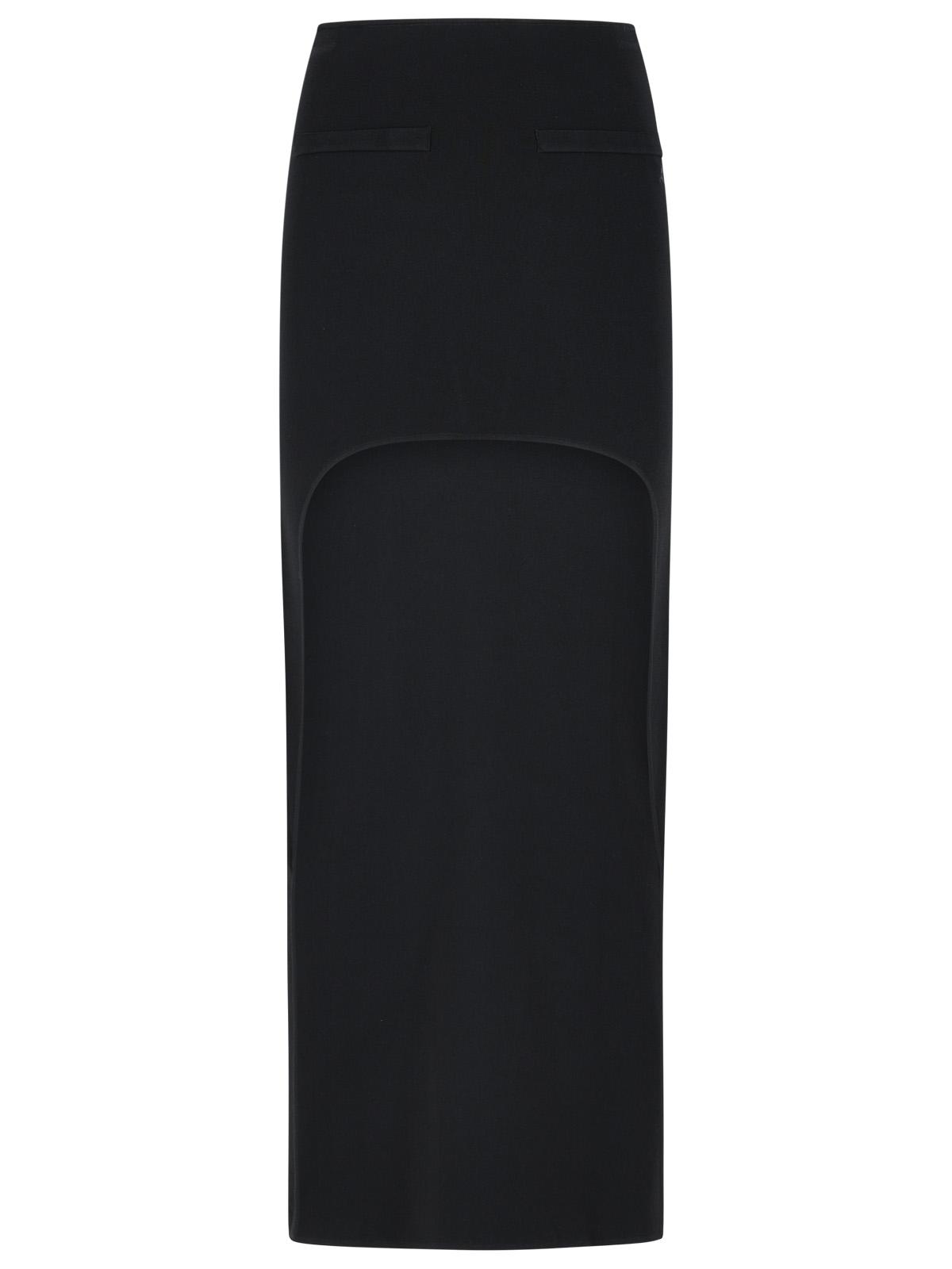 Courreges Long Skirt In Black Viscose Blend Women COURREGES