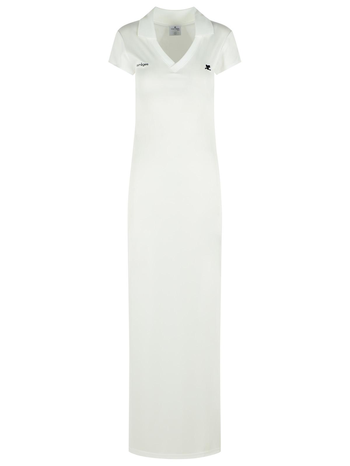 Courreges White Polyester Dress Women COURREGES
