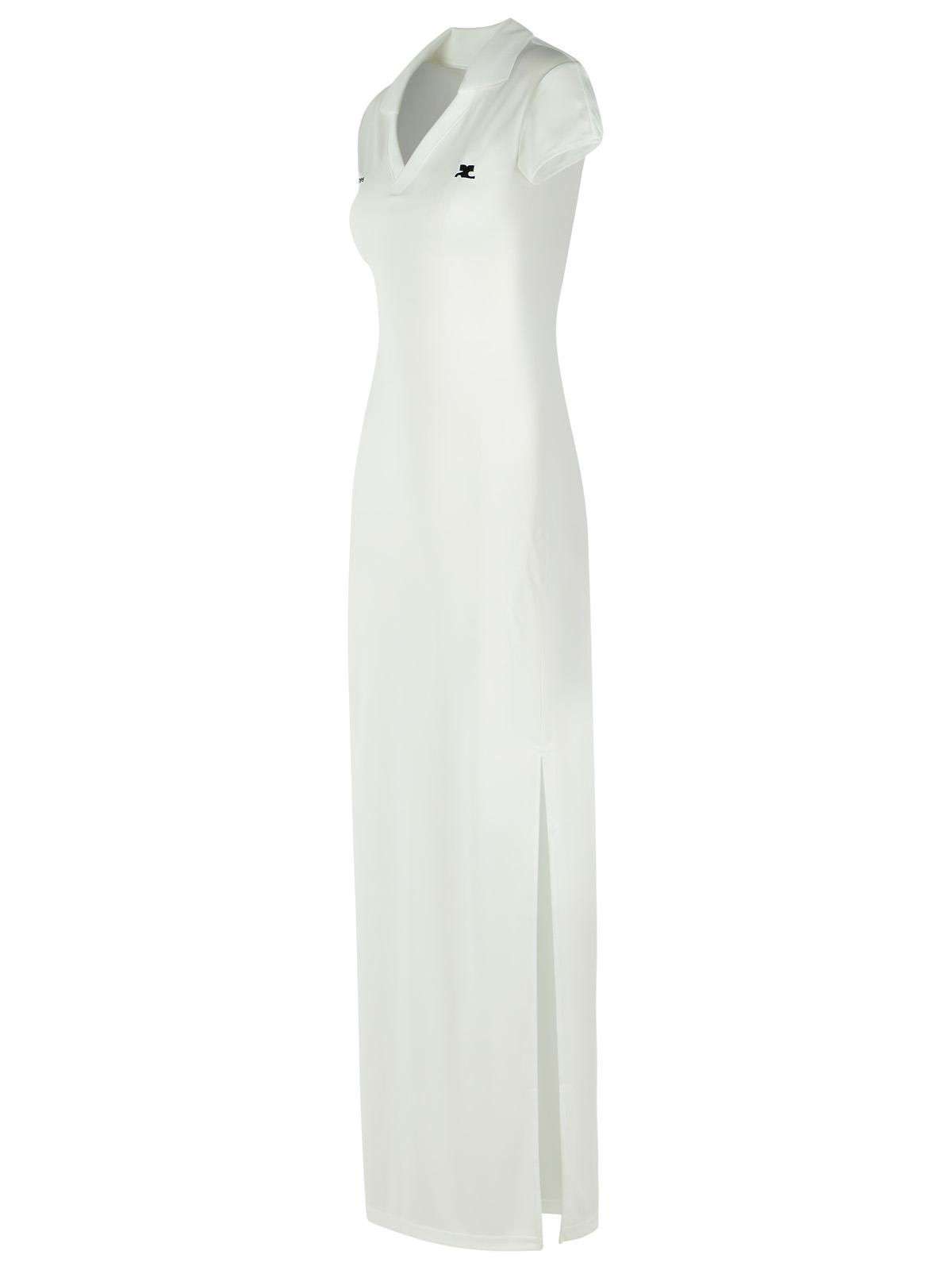 Courreges White Polyester Dress Women COURREGES