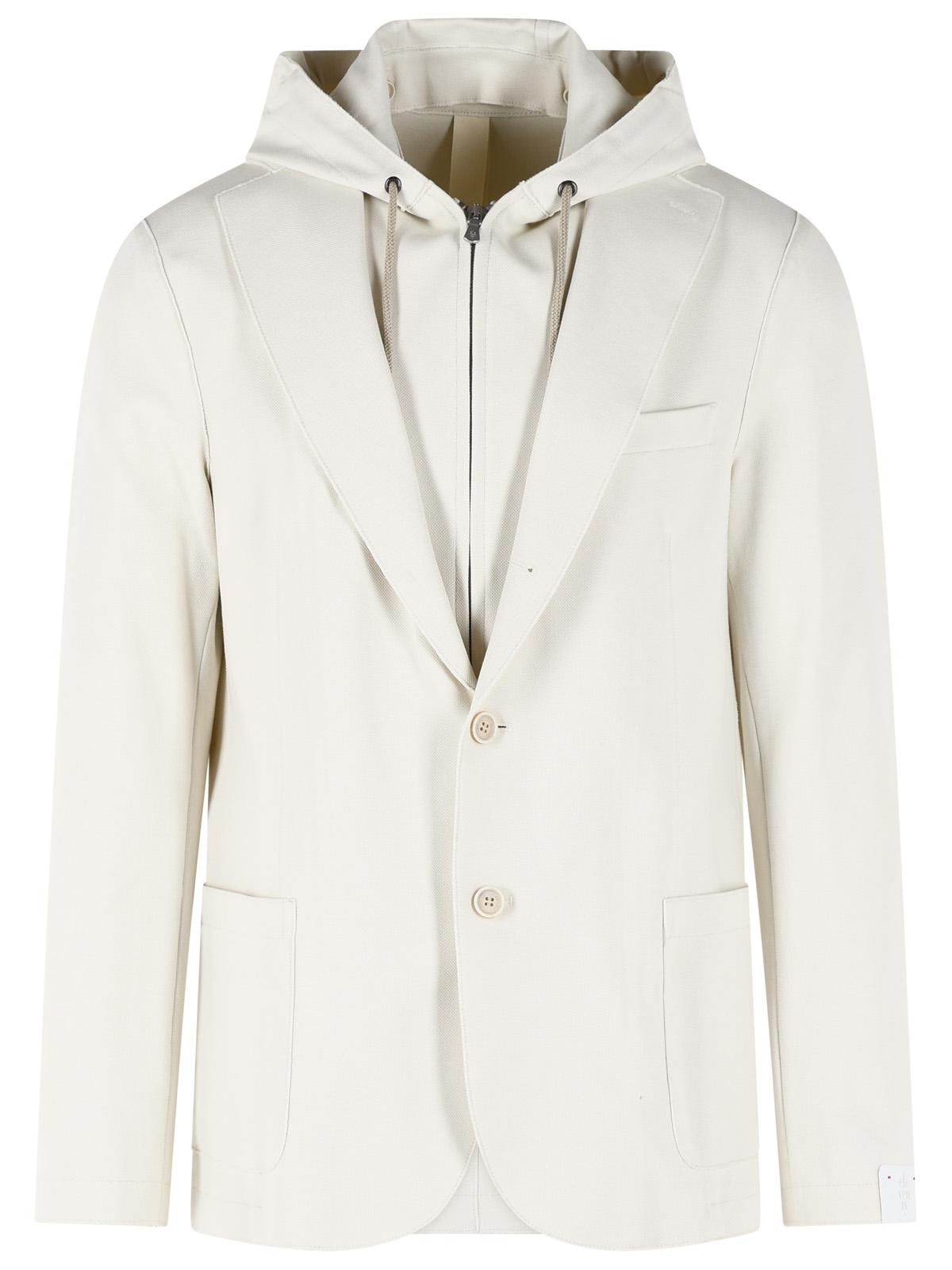 Eleventy Ivory Cotton Blend Blazer Men ELEVENTY