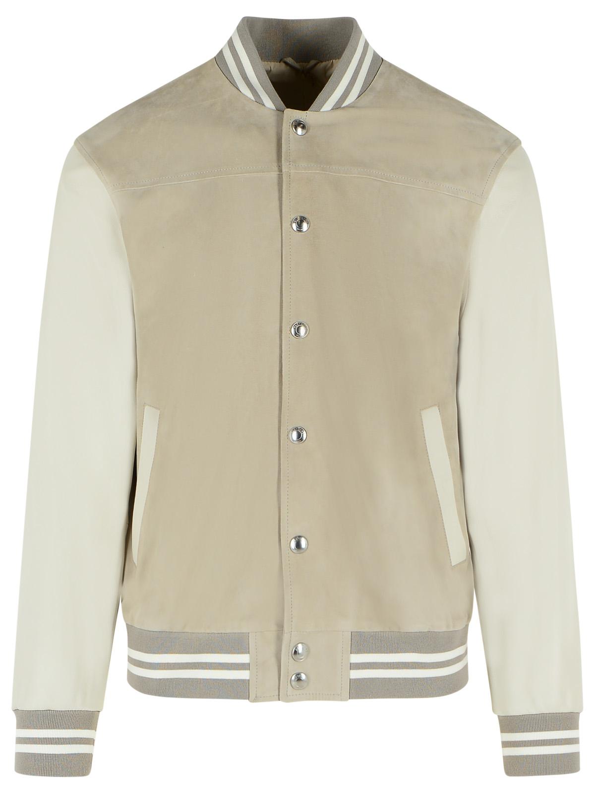 Eleventy Grey Sheepskin Bomber Jacket Men ELEVENTY