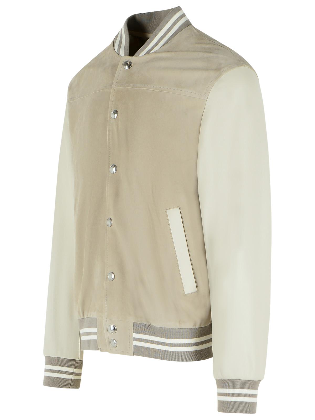 Eleventy Grey Sheepskin Bomber Jacket Men ELEVENTY