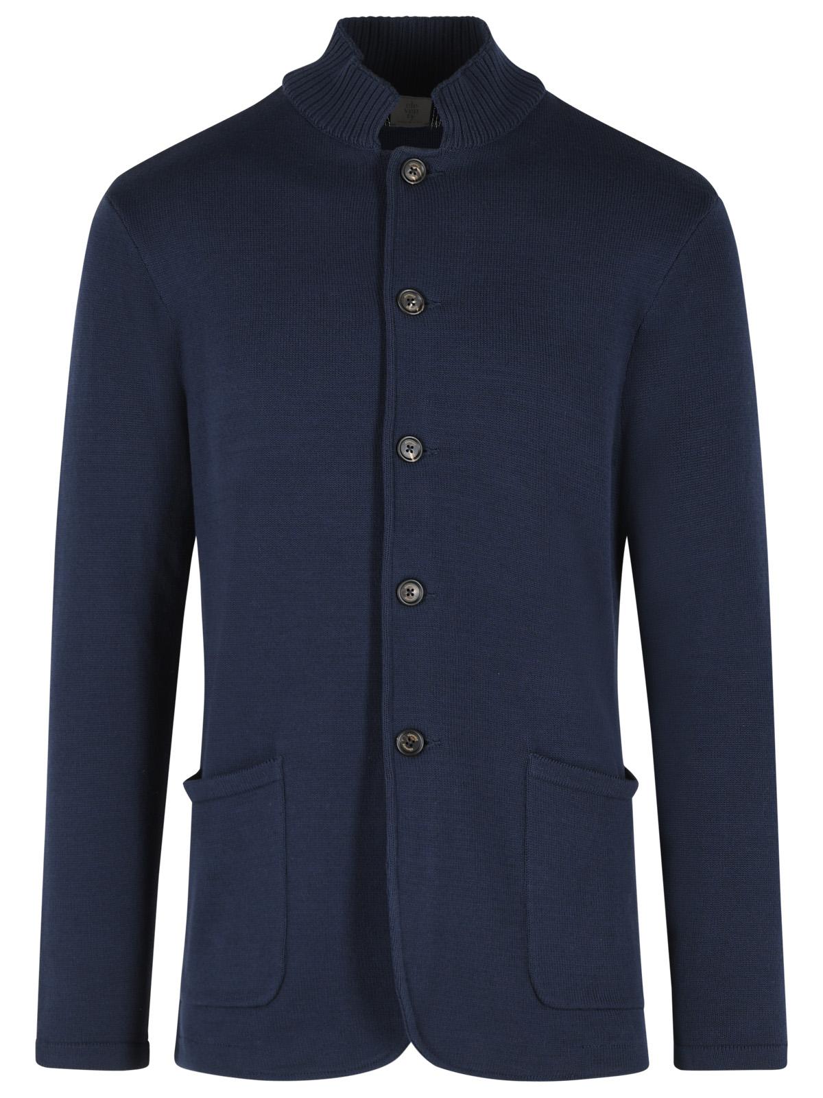 Eleventy Blue Cotton Sweater Men ELEVENTY
