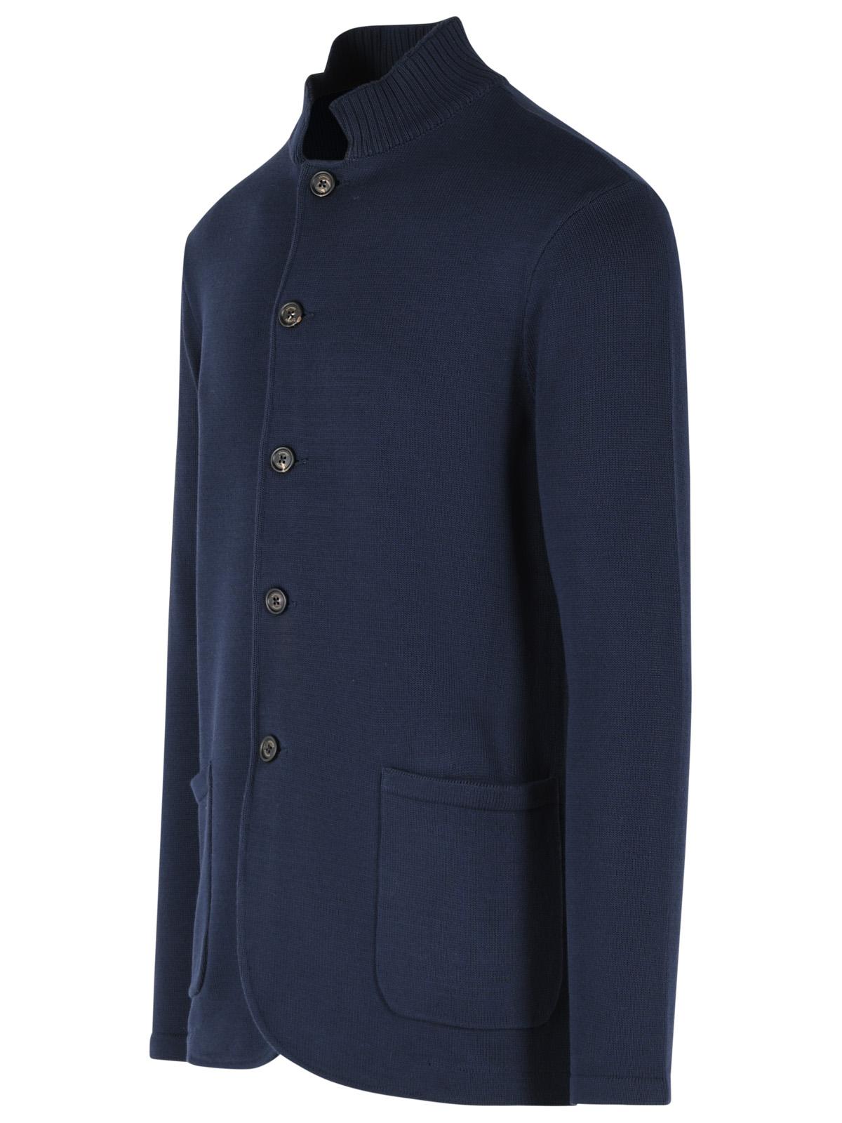 Eleventy Blue Cotton Sweater Men ELEVENTY