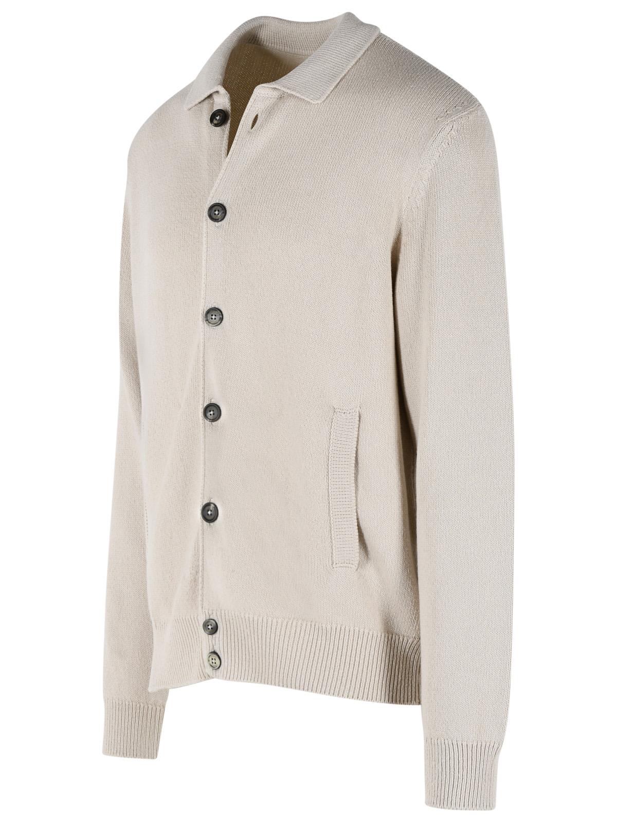 Eleventy Beige Cotton And Silk Sweater Men ELEVENTY