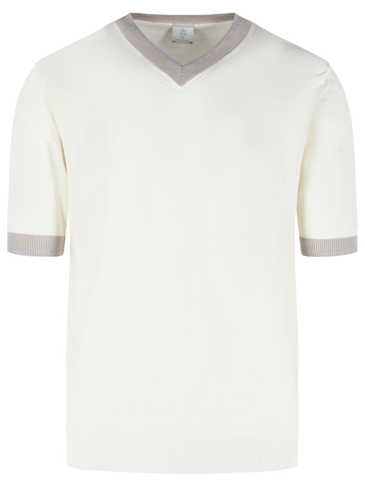 Eleventy White Cotton T-Shirt Men ELEVENTY