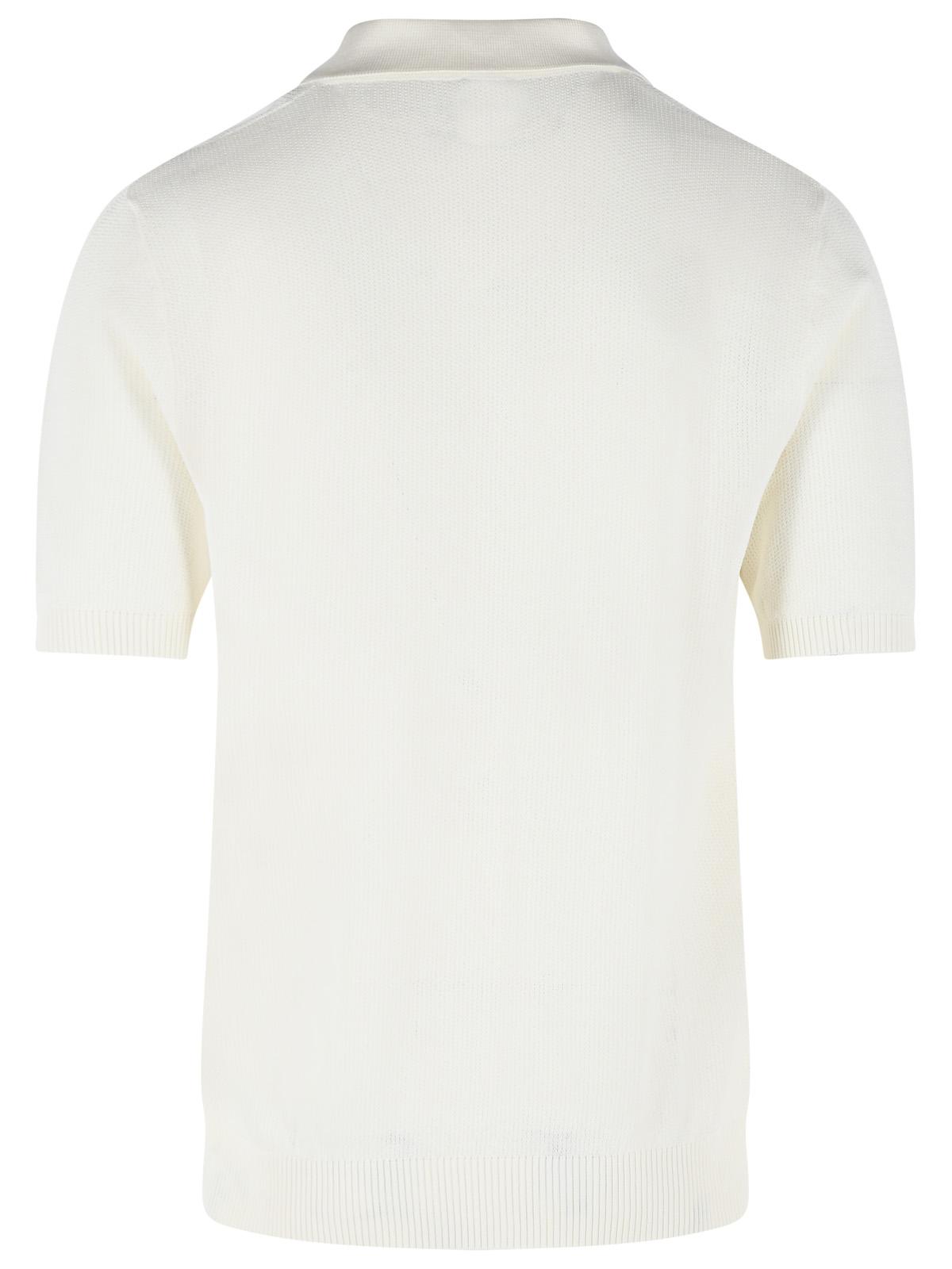 Eleventy Ivory White Cotton Polo Shirt Men ELEVENTY