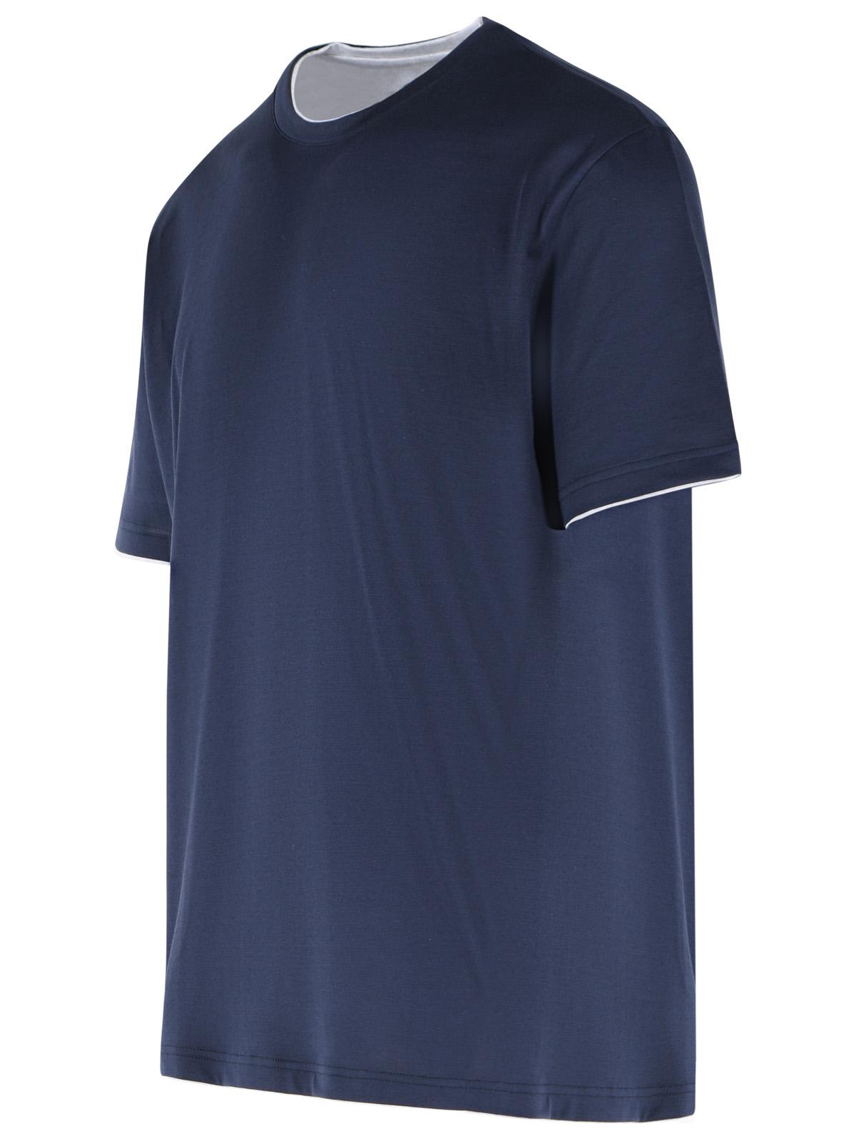Eleventy Blue Cotton T-Shirt Men ELEVENTY