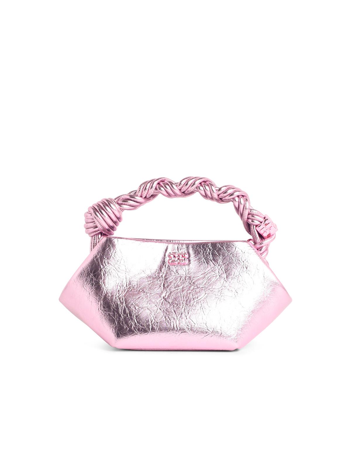 Ganni 'Bou' Mini Bag In Pink Leather Women