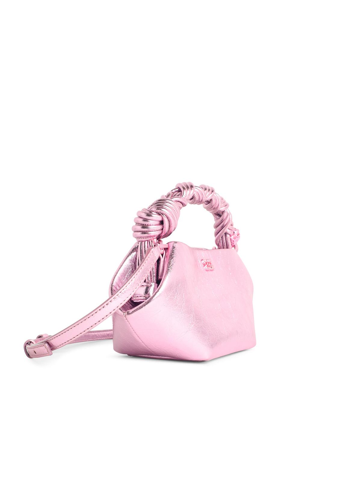 Ganni 'Bou' Mini Bag In Pink Leather Women
