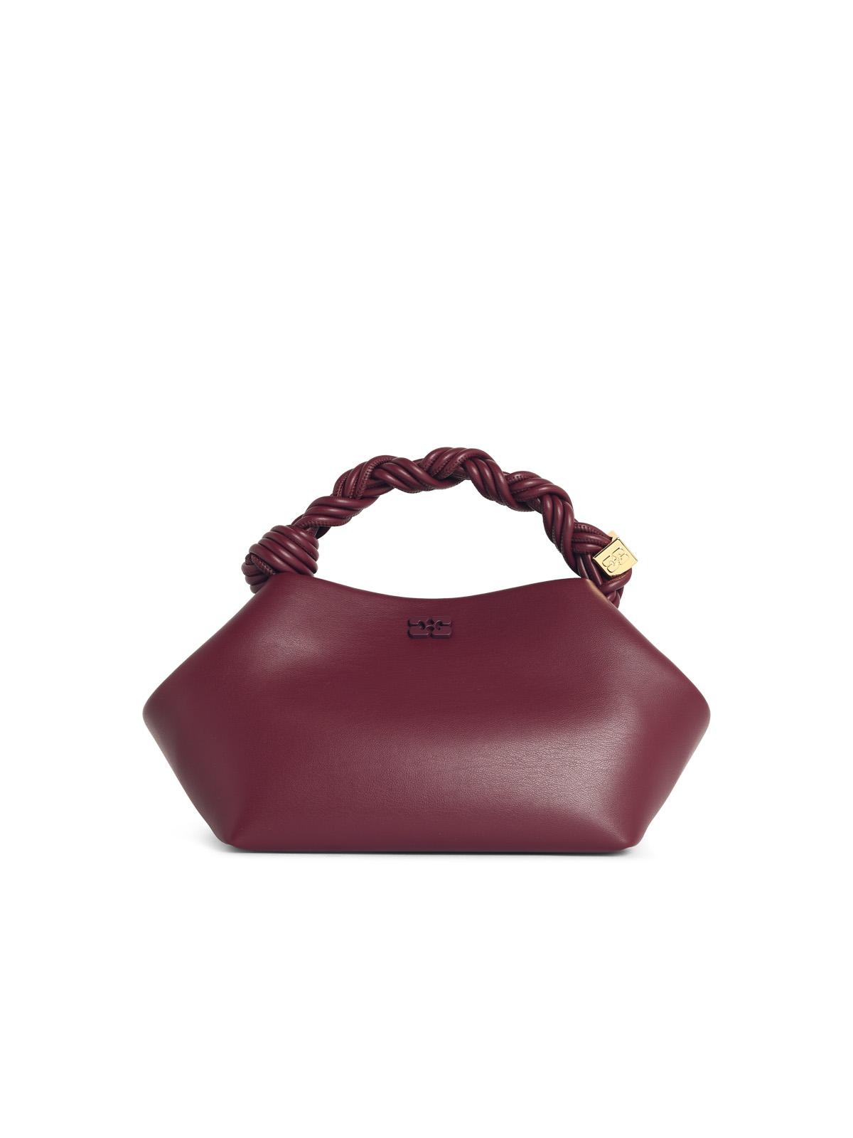 Ganni Burgundy Leather 'Bou' Small Bag Women GANNI
