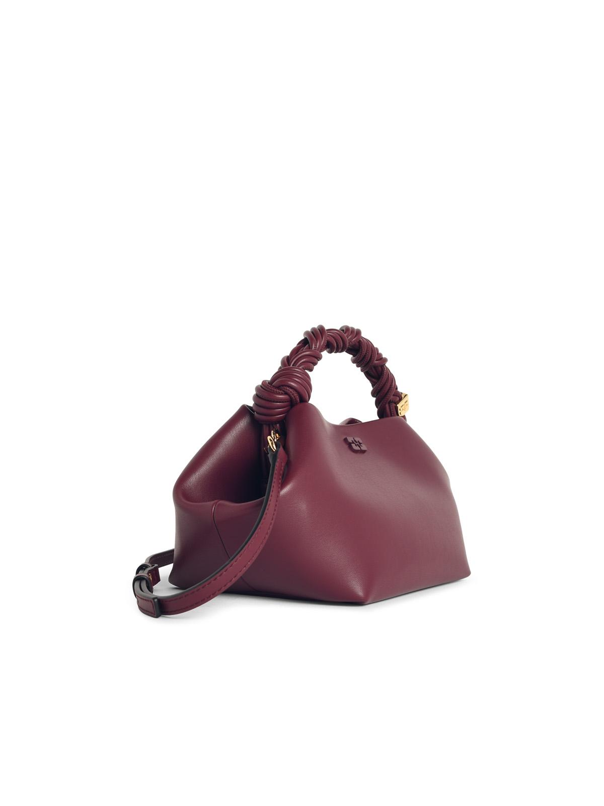 Ganni Burgundy Leather 'Bou' Small Bag Women GANNI