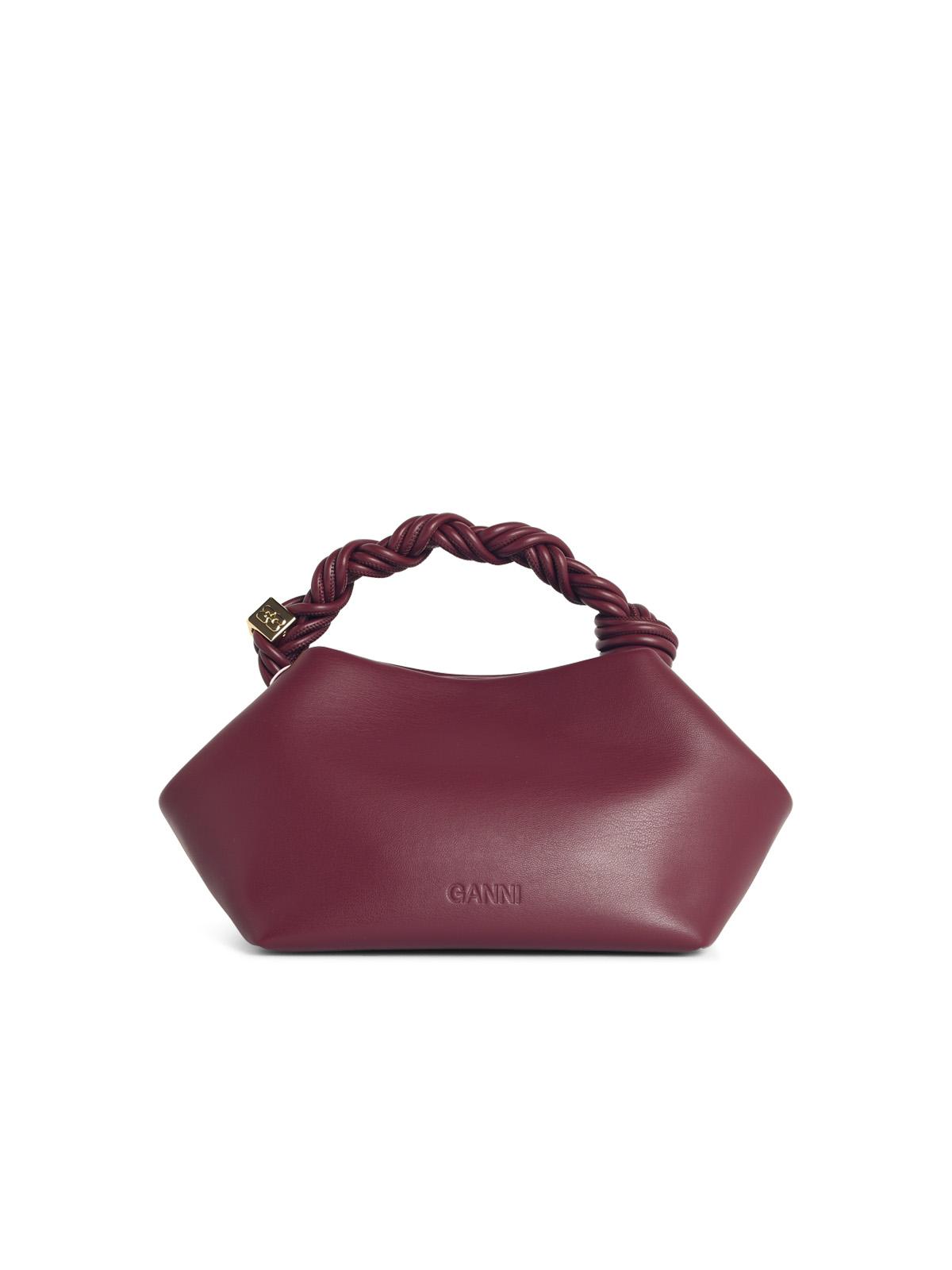 Ganni Burgundy Leather 'Bou' Small Bag Women GANNI