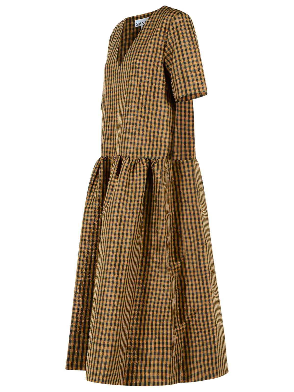 Ganni Two-Tone Polyester Dress Women GANNI