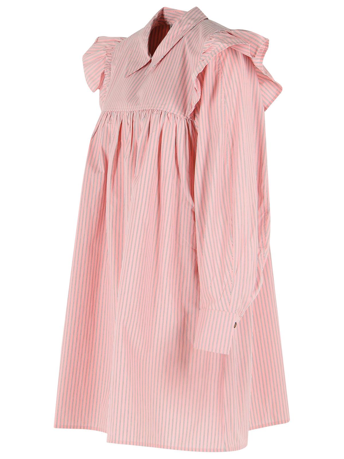 Ganni Pink Cotton Dress Women GANNI