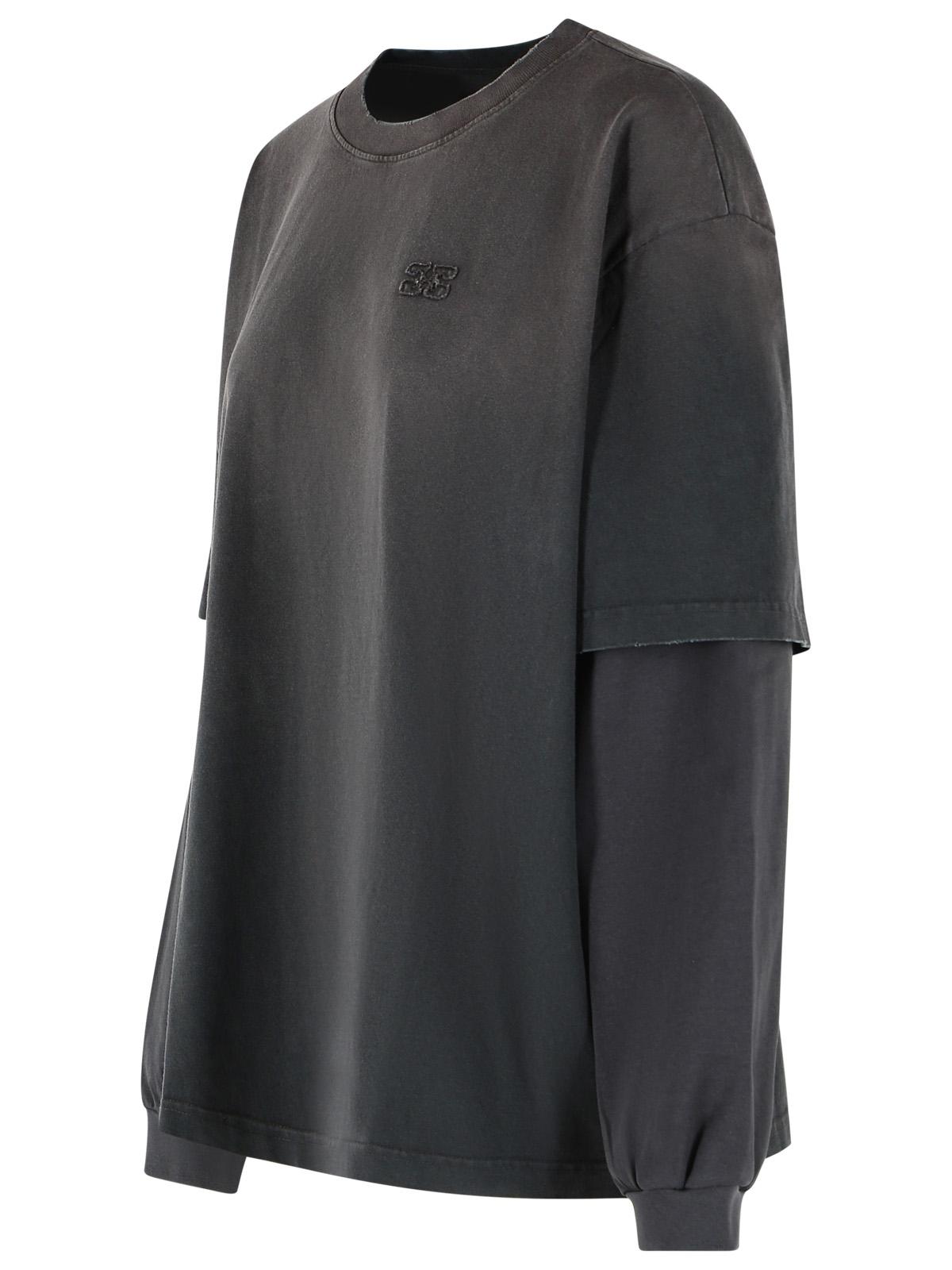 Ganni Gray Cotton T-Shirt Women GANNI