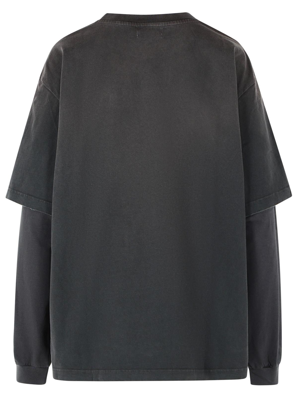 Ganni Gray Cotton T-Shirt Women GANNI