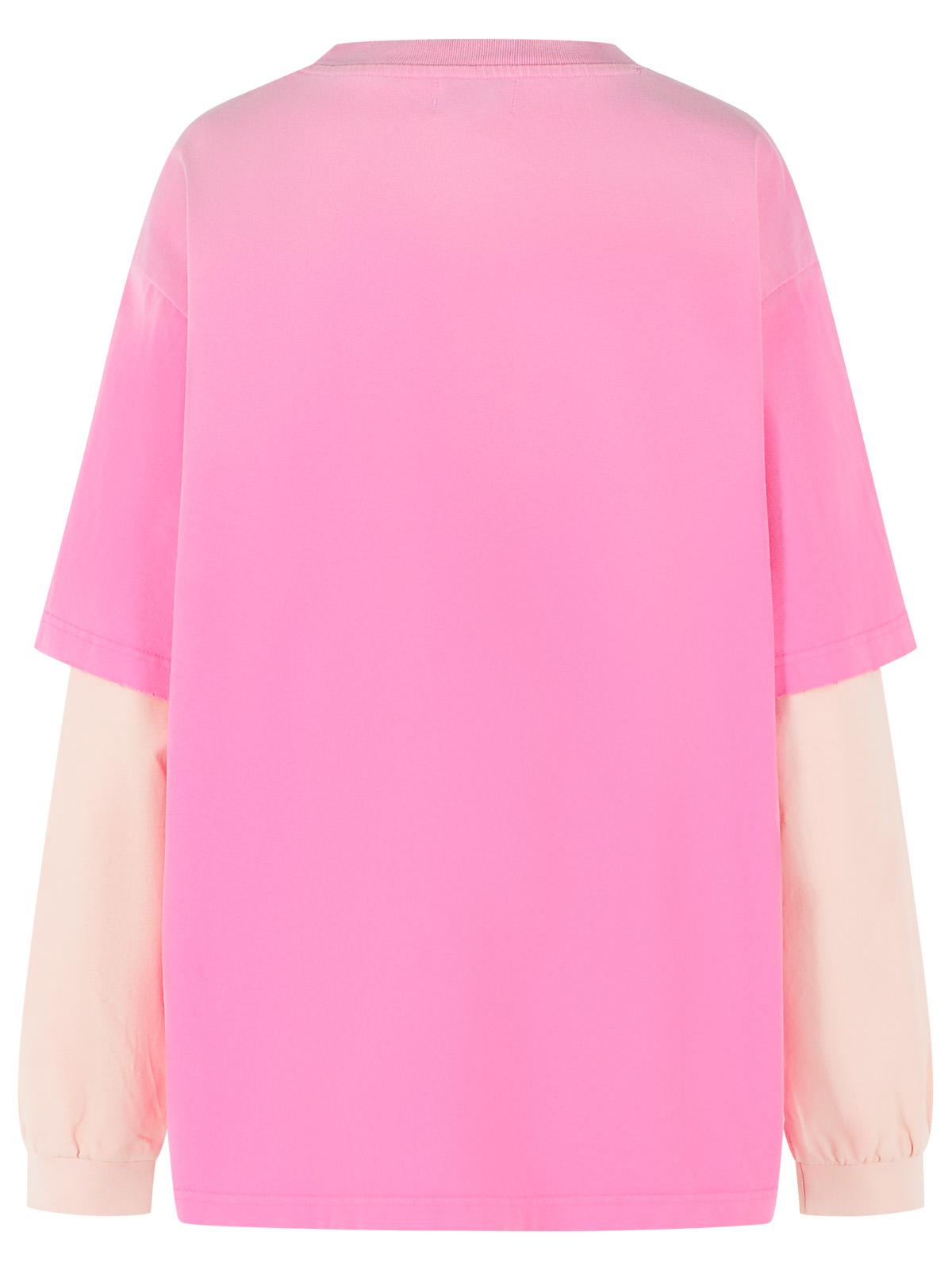 Ganni Pink Cotton T-Shirt Women GANNI