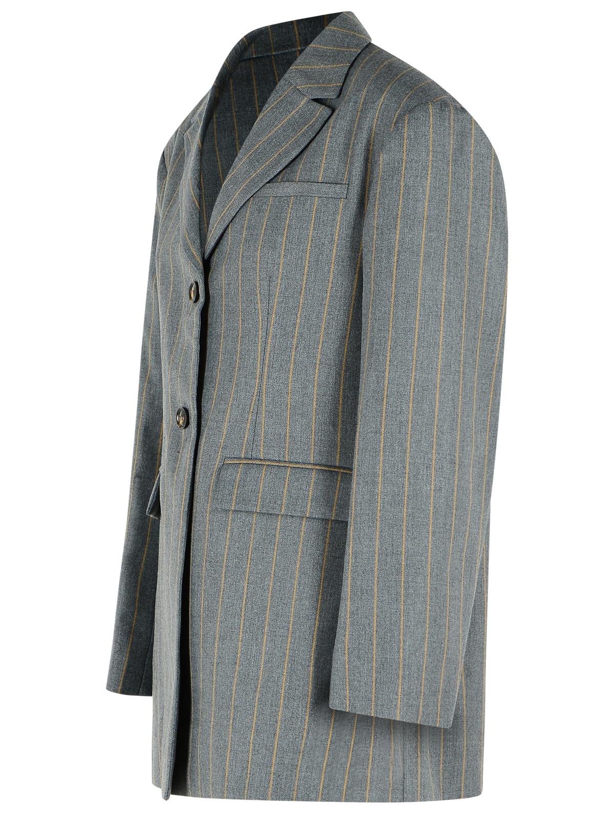 Ganni Grey Wool Blend Blazer Women GANNI