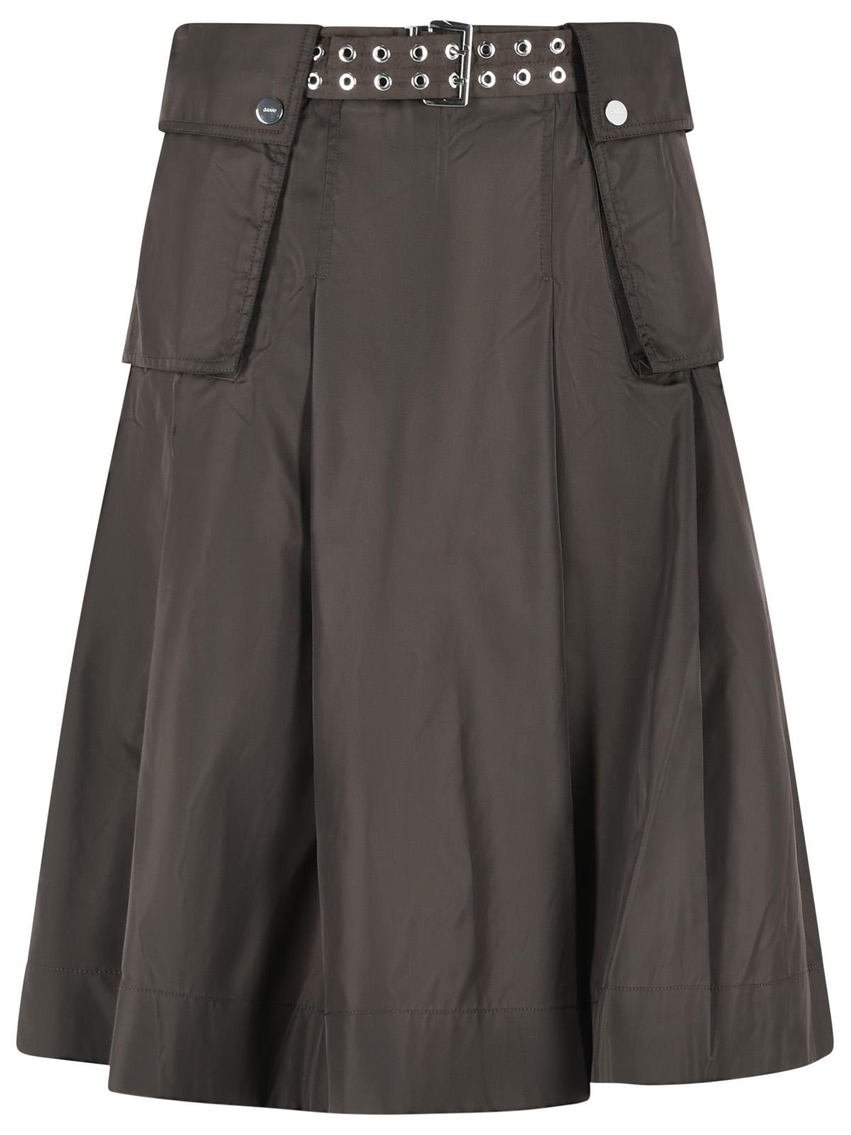 Ganni Brown Polyamide Skirt Women GANNI